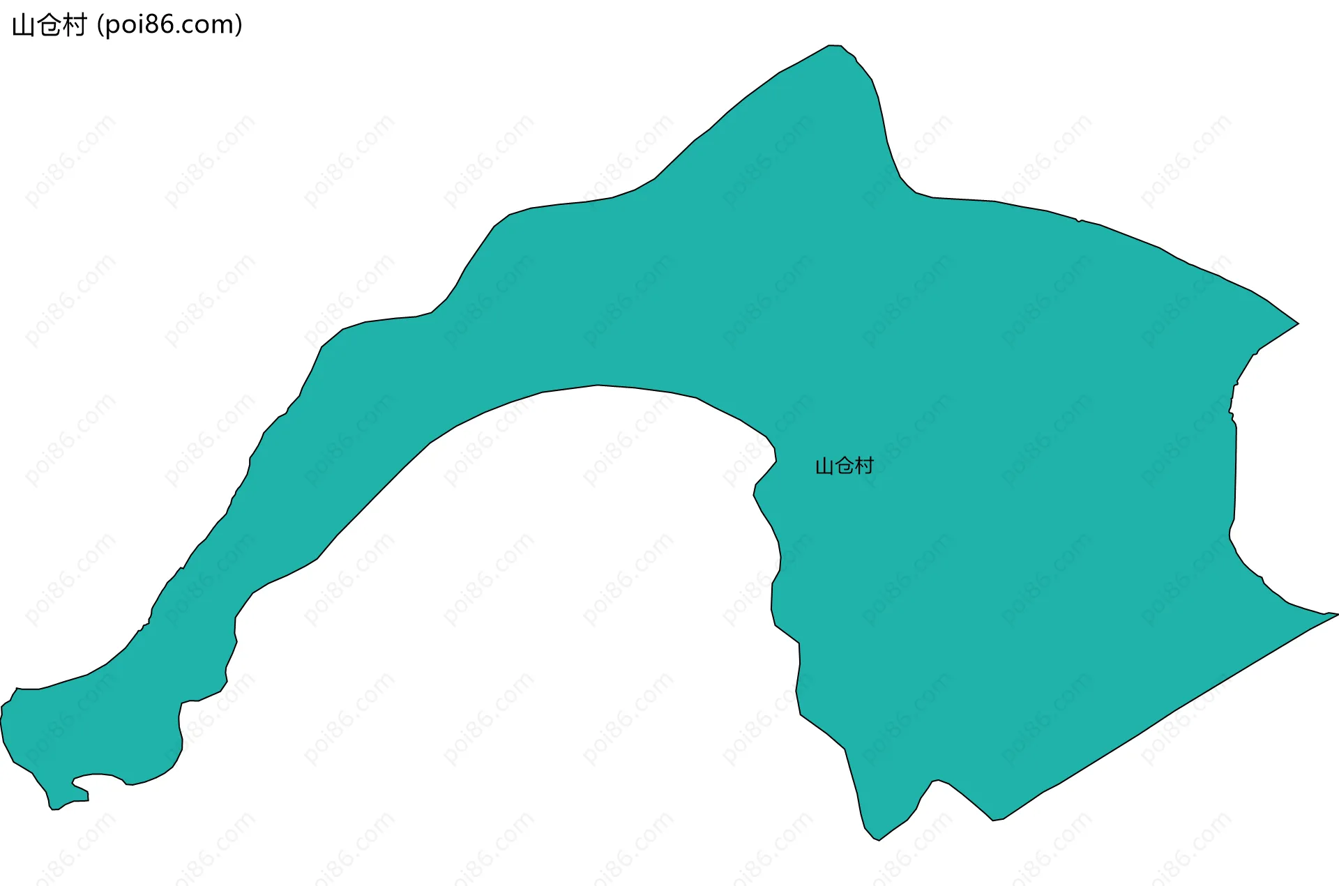 山仓村边界地图