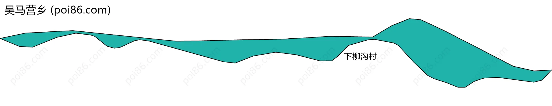 吴马营乡边界地图(五级行政区划)