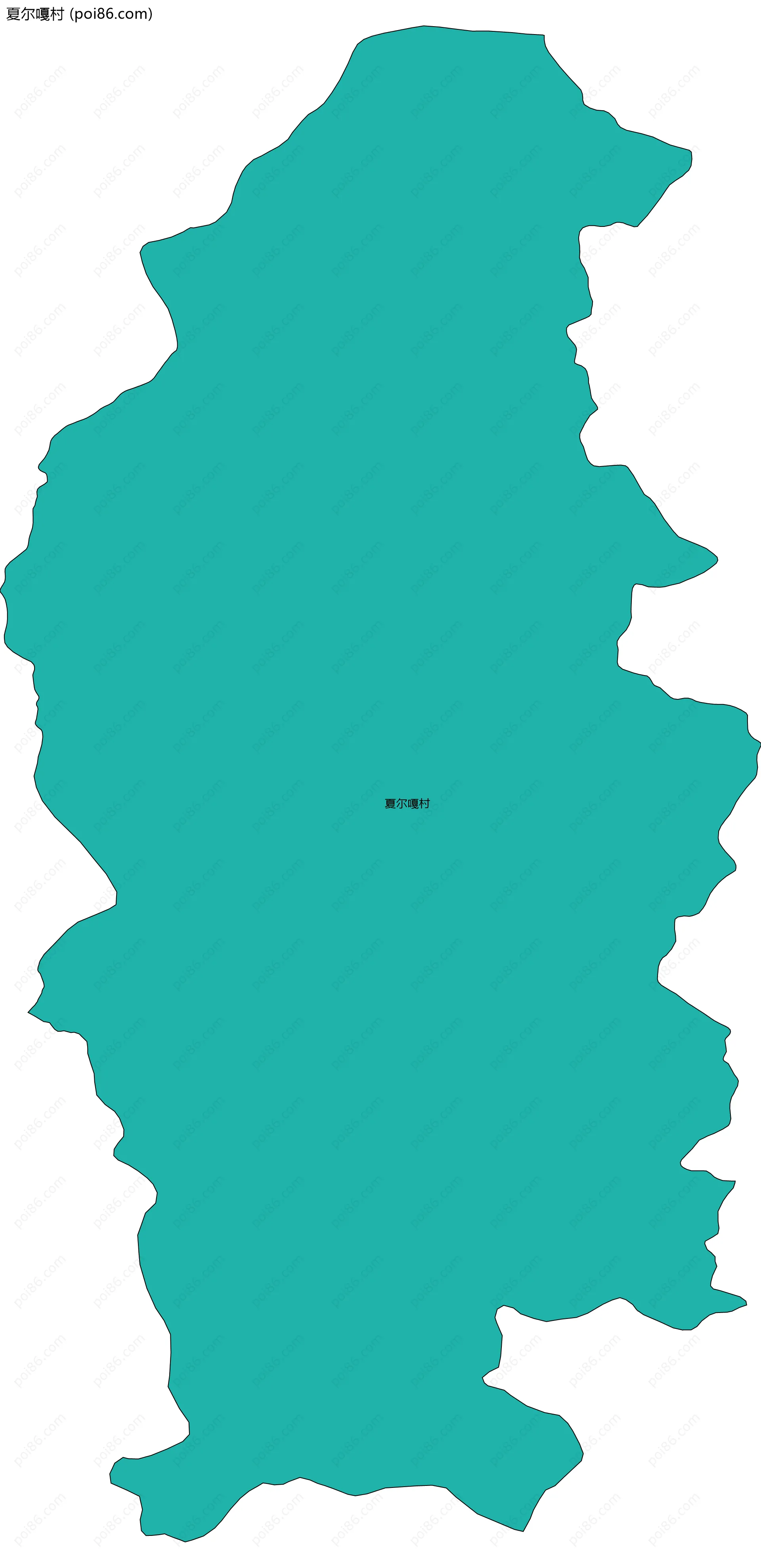 夏尔嘎村边界地图