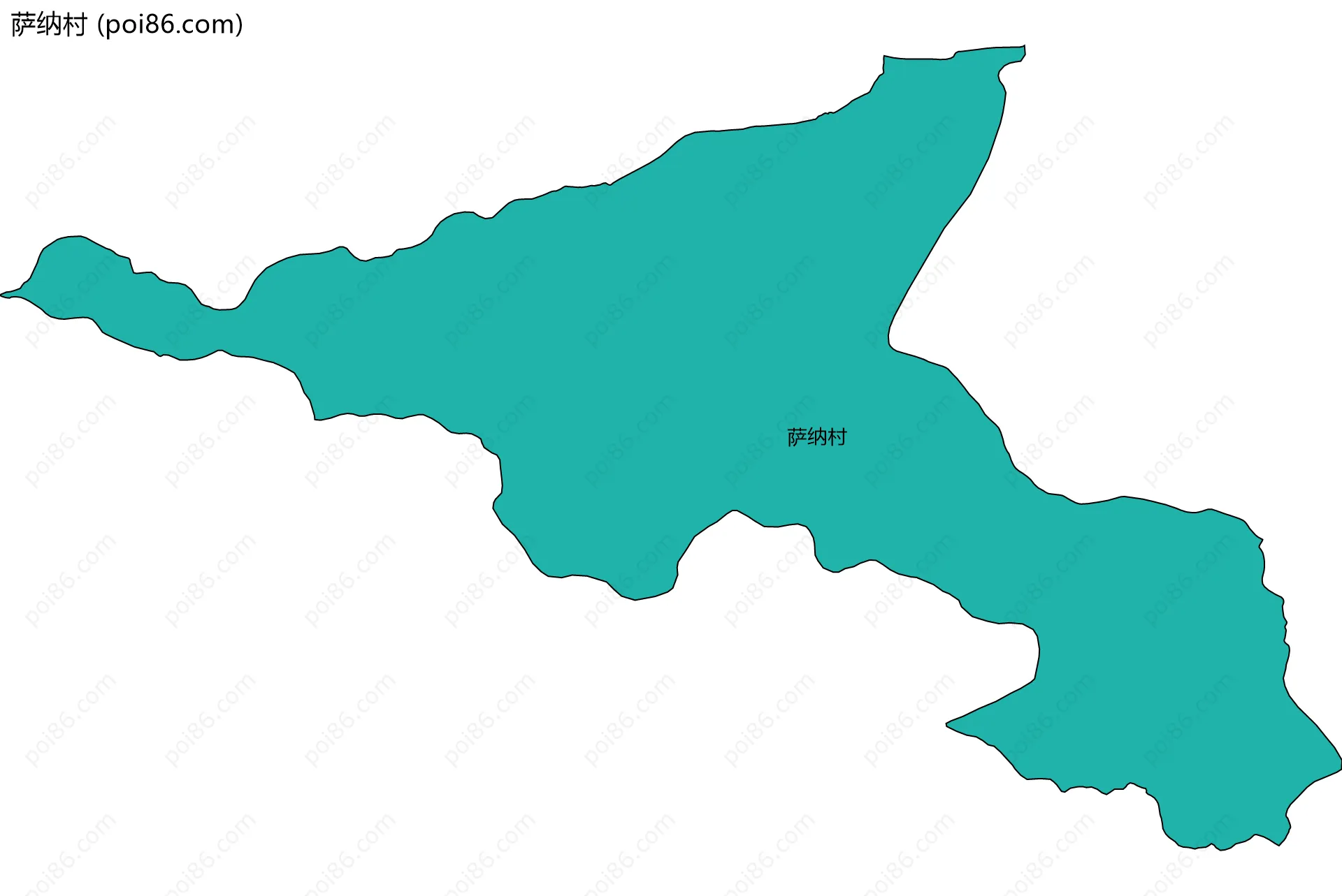 萨纳村边界地图