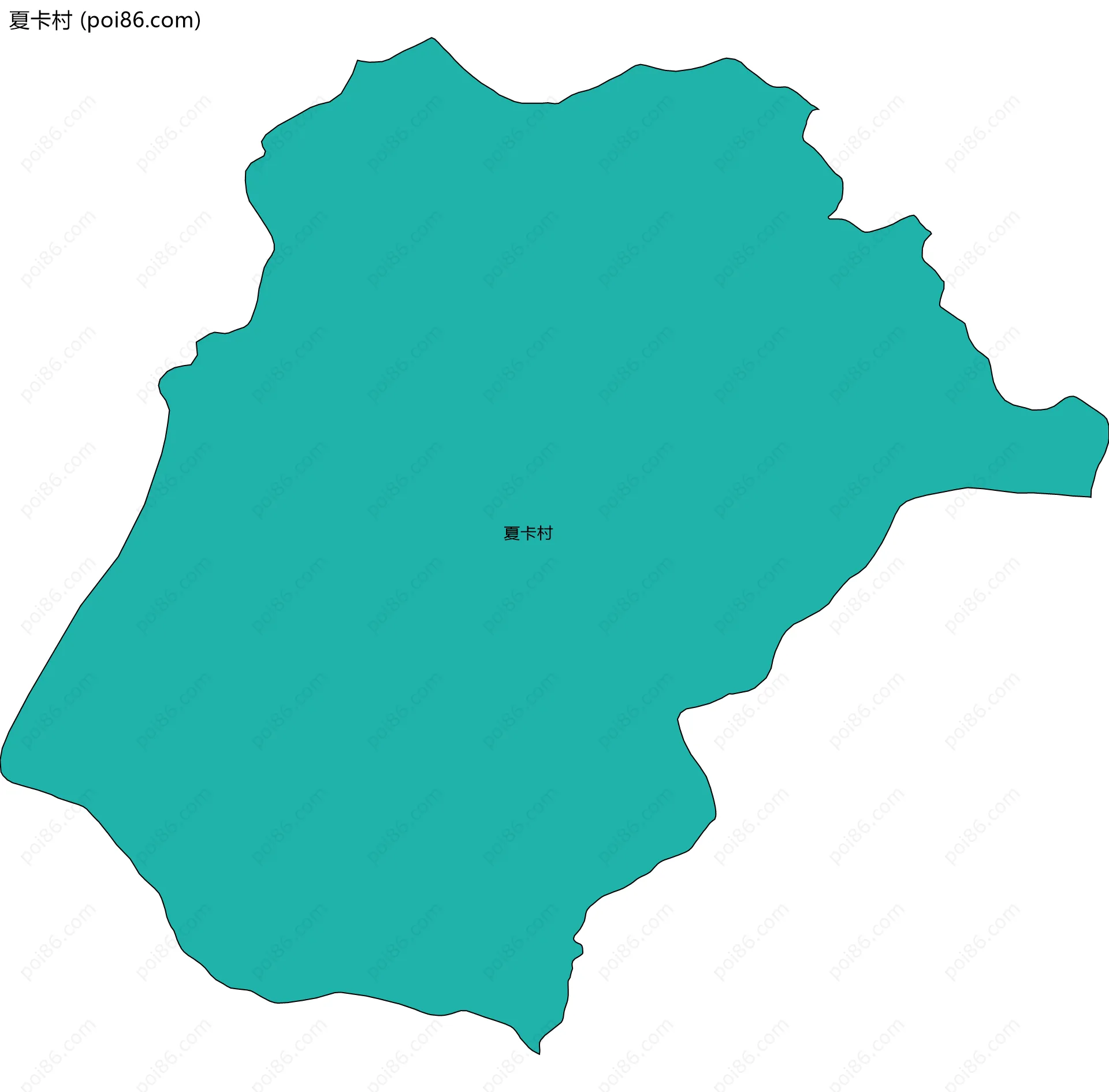 夏卡村边界地图