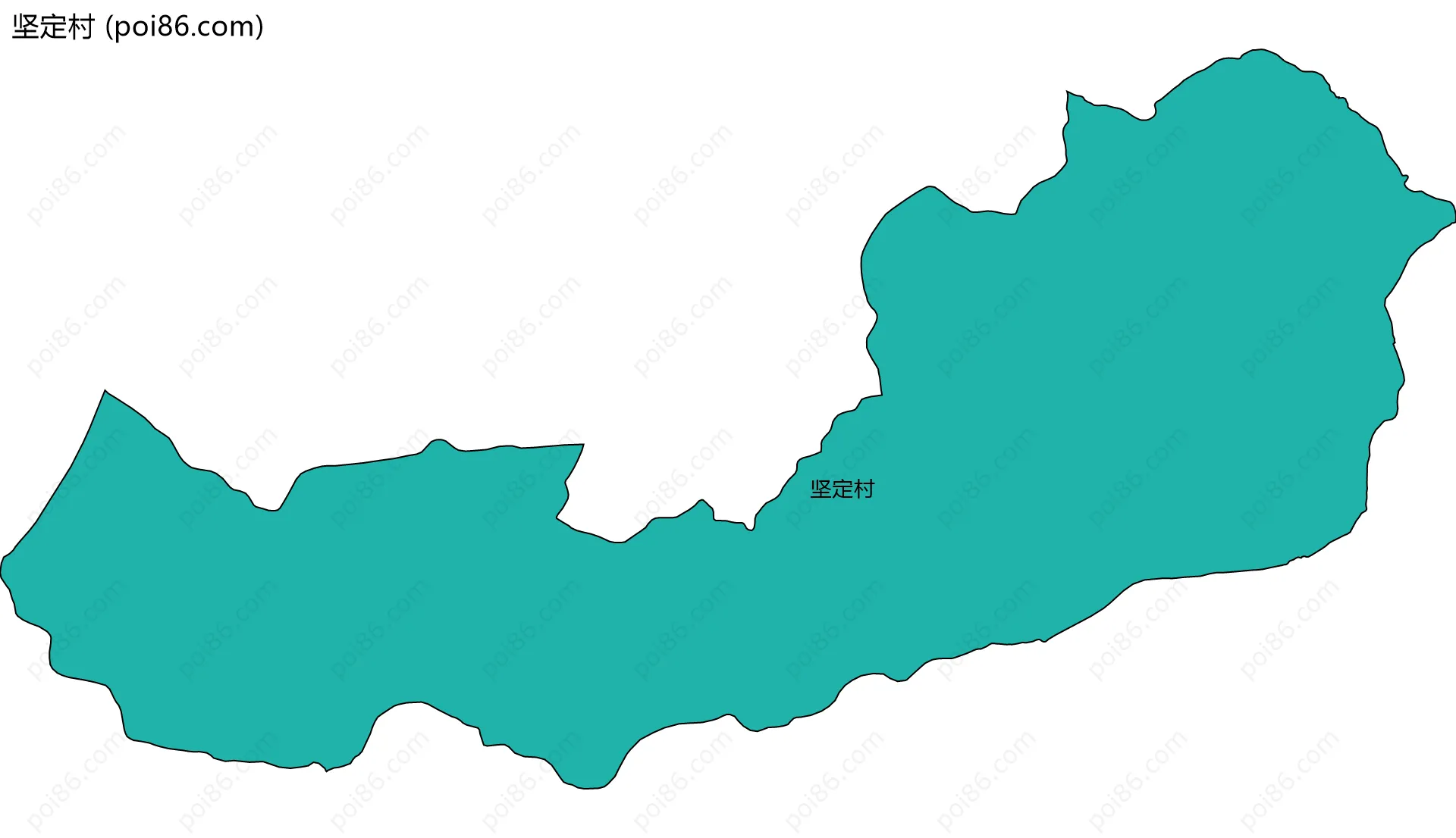 坚定村边界地图