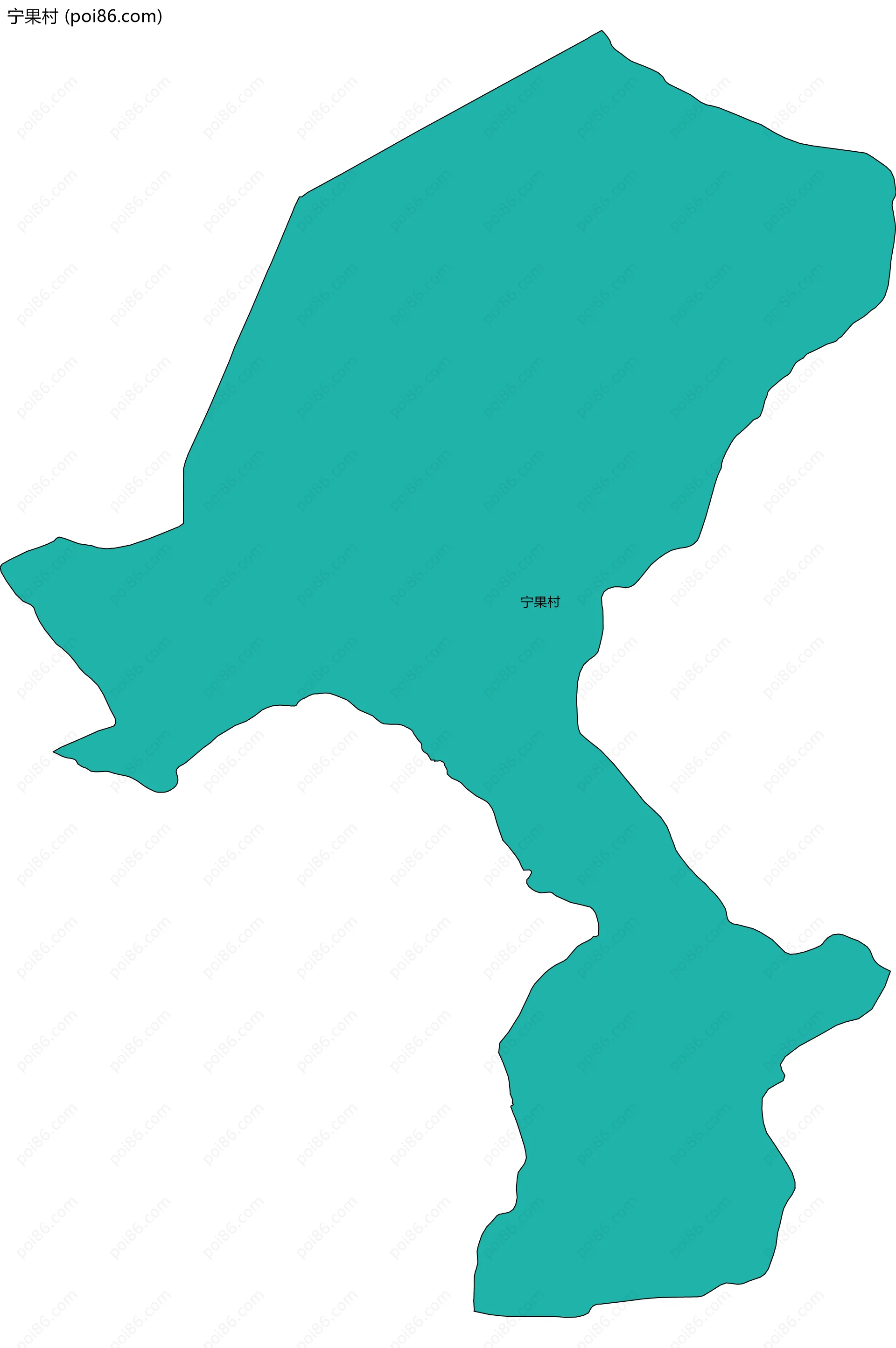 宁果村边界地图