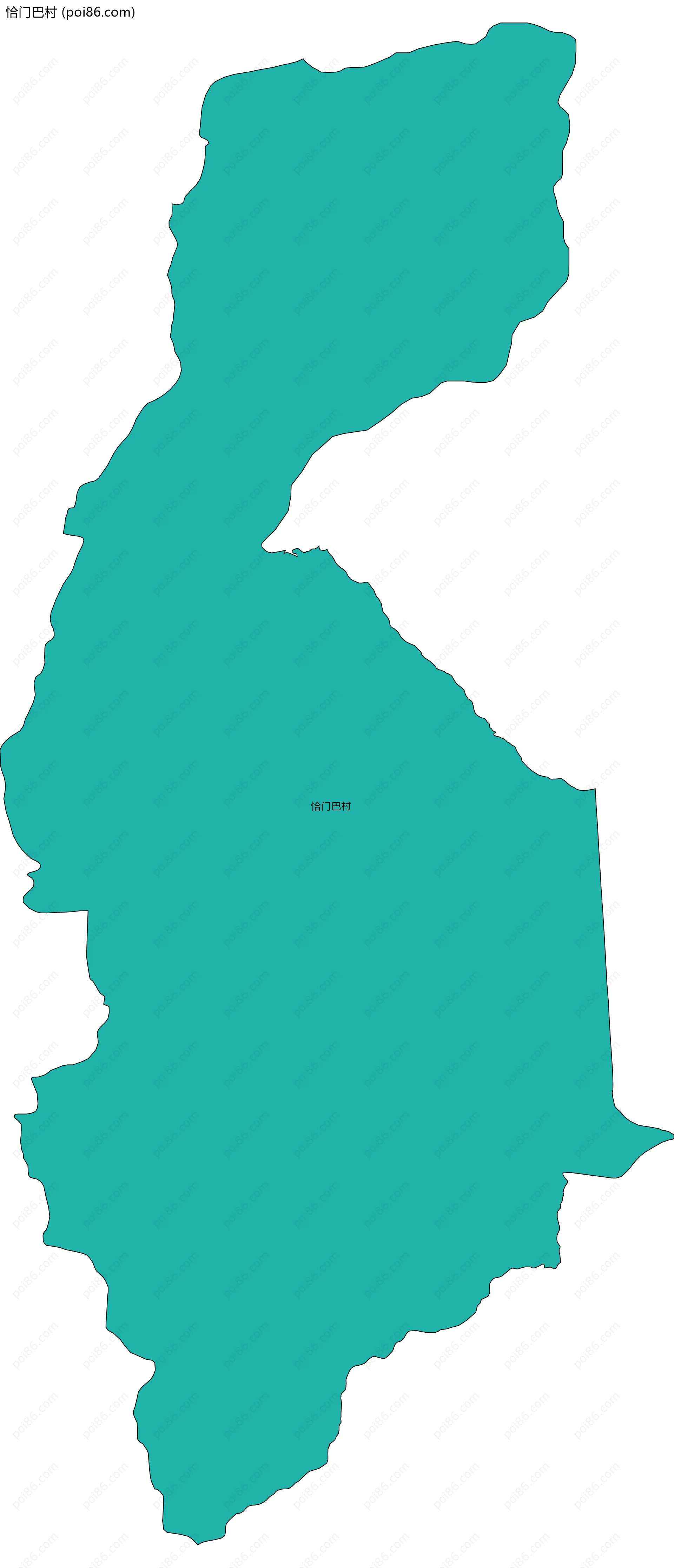恰门巴村边界地图