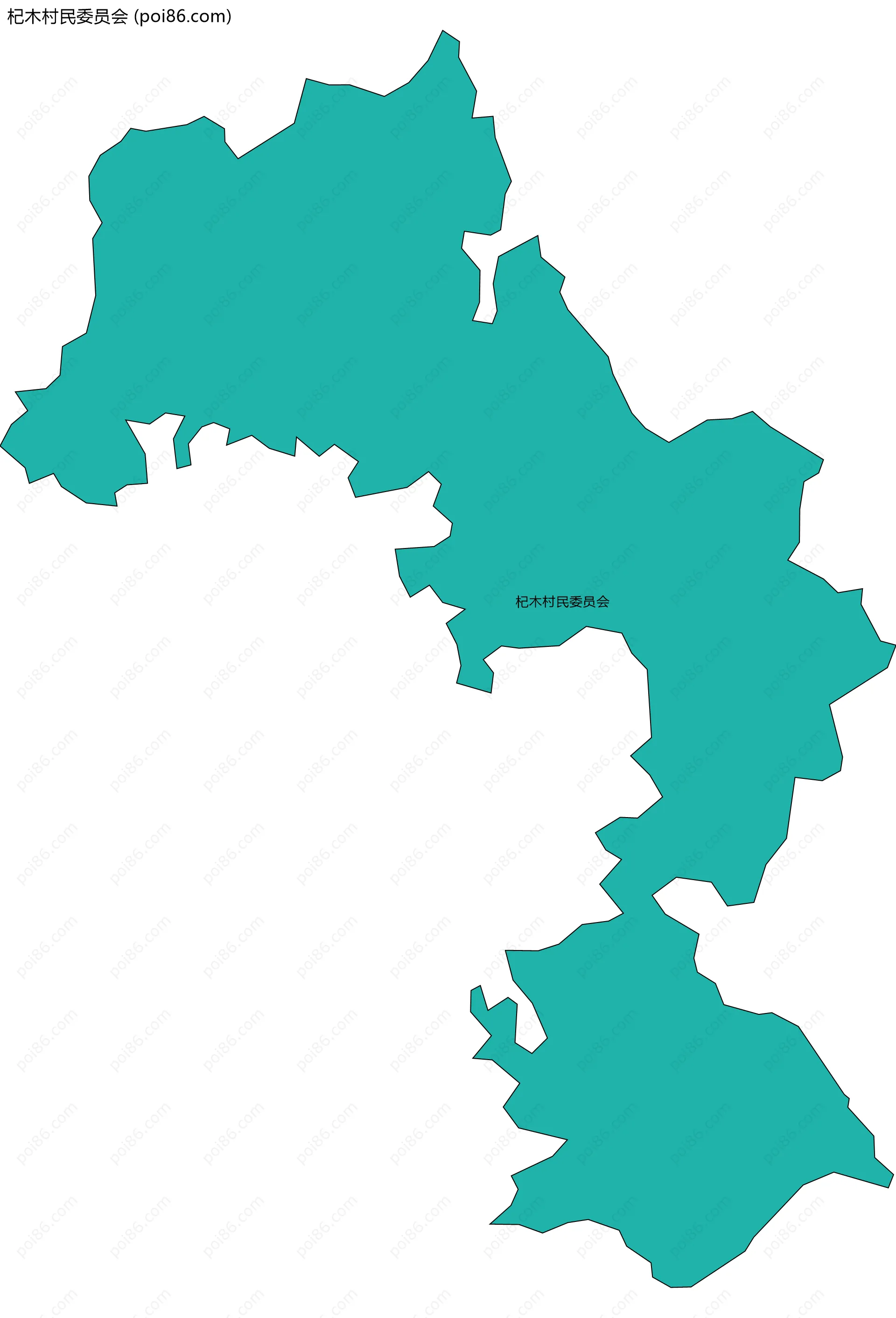 杞木村民委员会边界地图