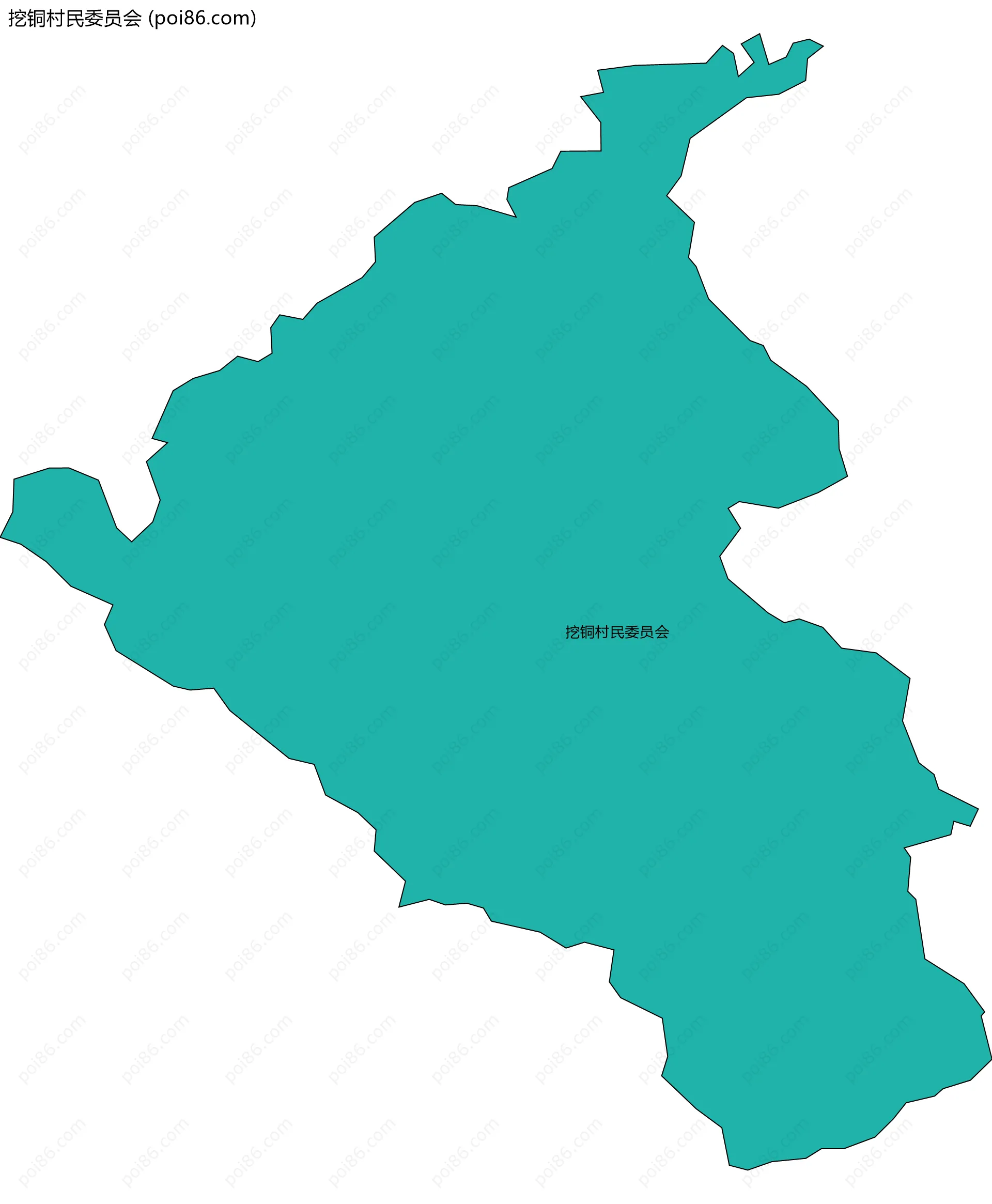 挖铜村民委员会边界地图