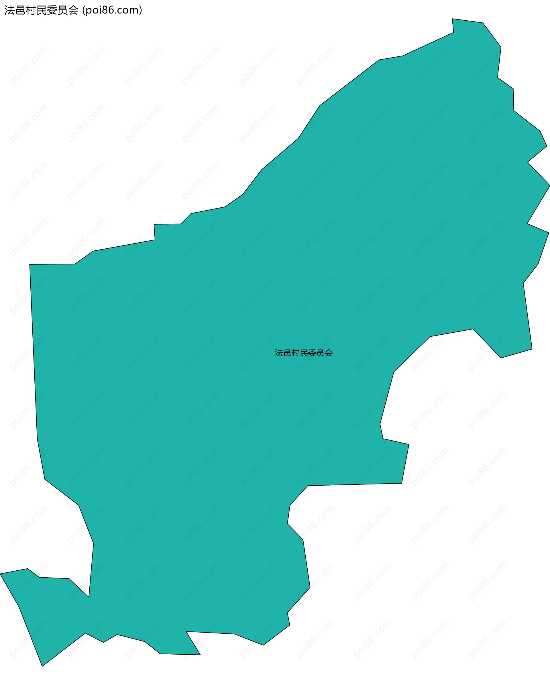 法邑村民委员会边界地图