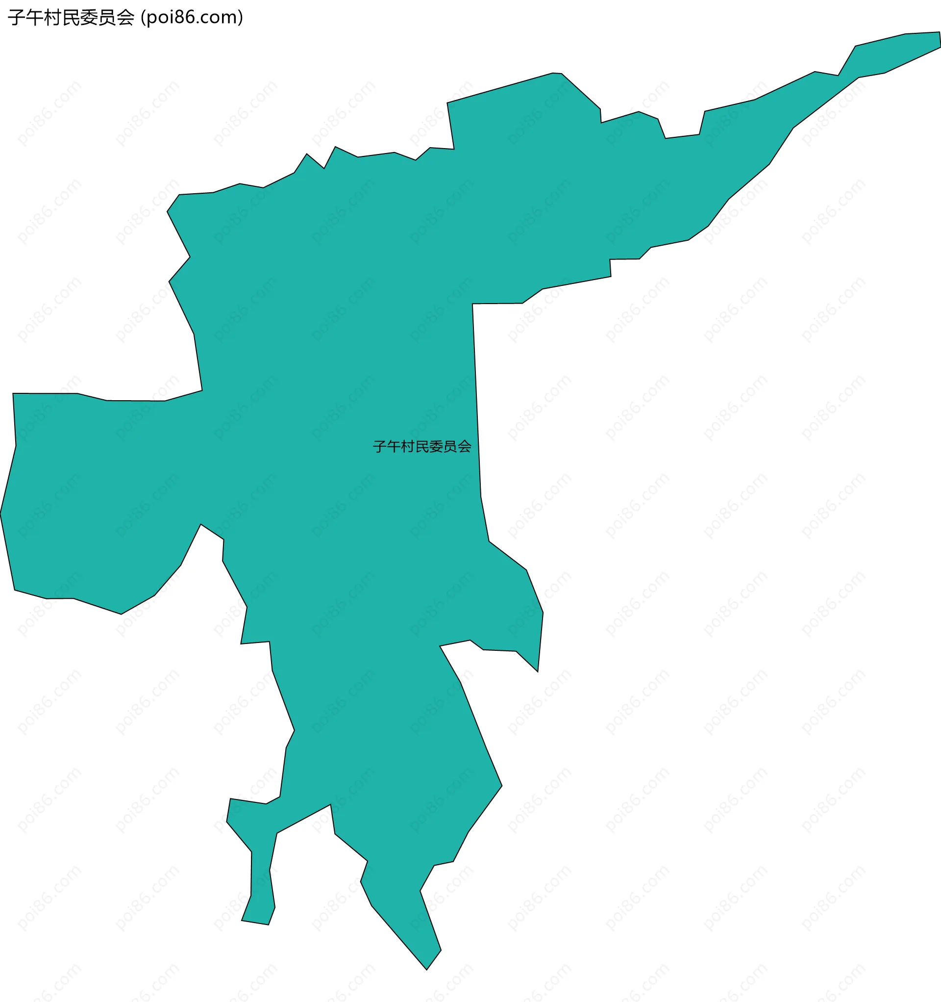 子午村民委员会边界地图