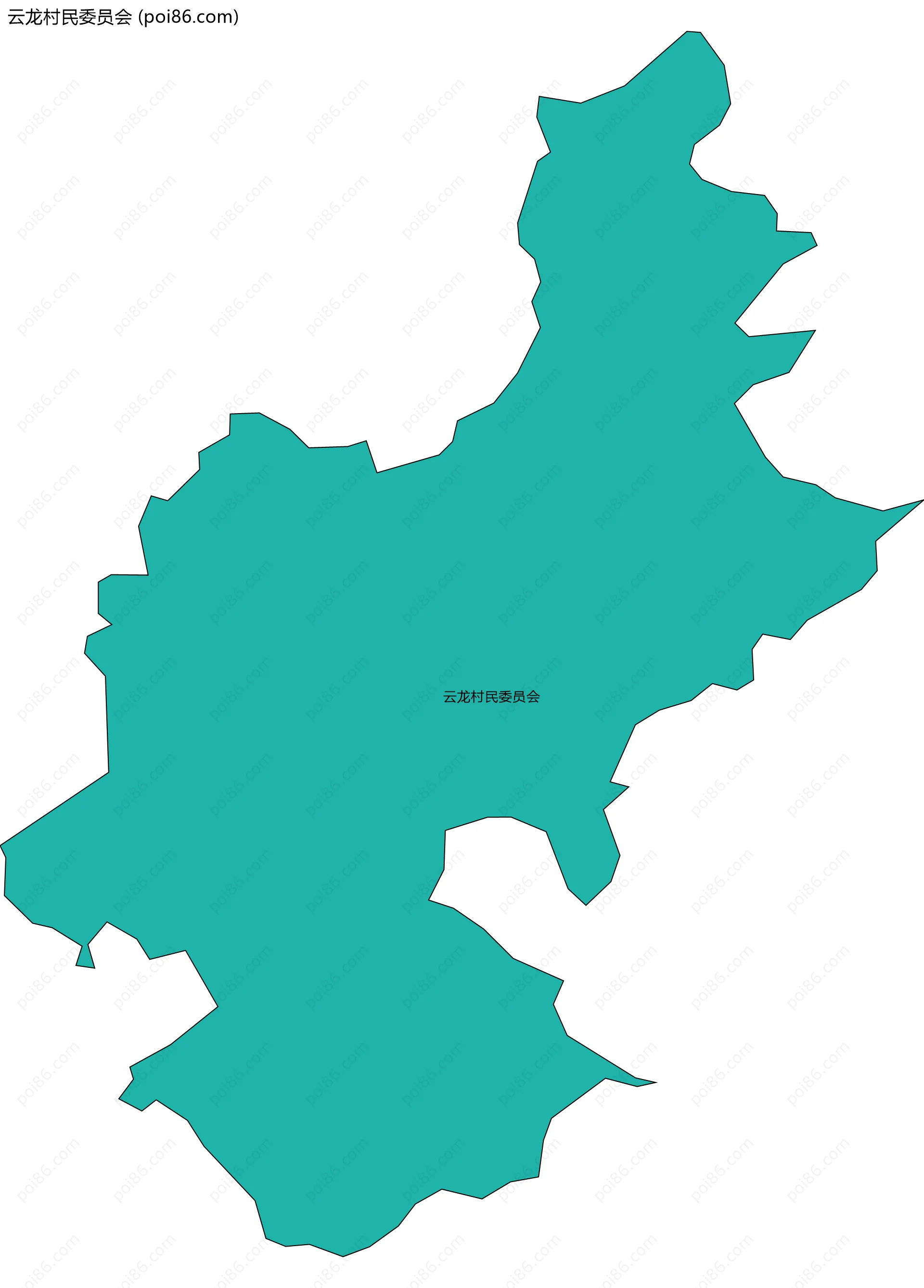 云龙村民委员会边界地图