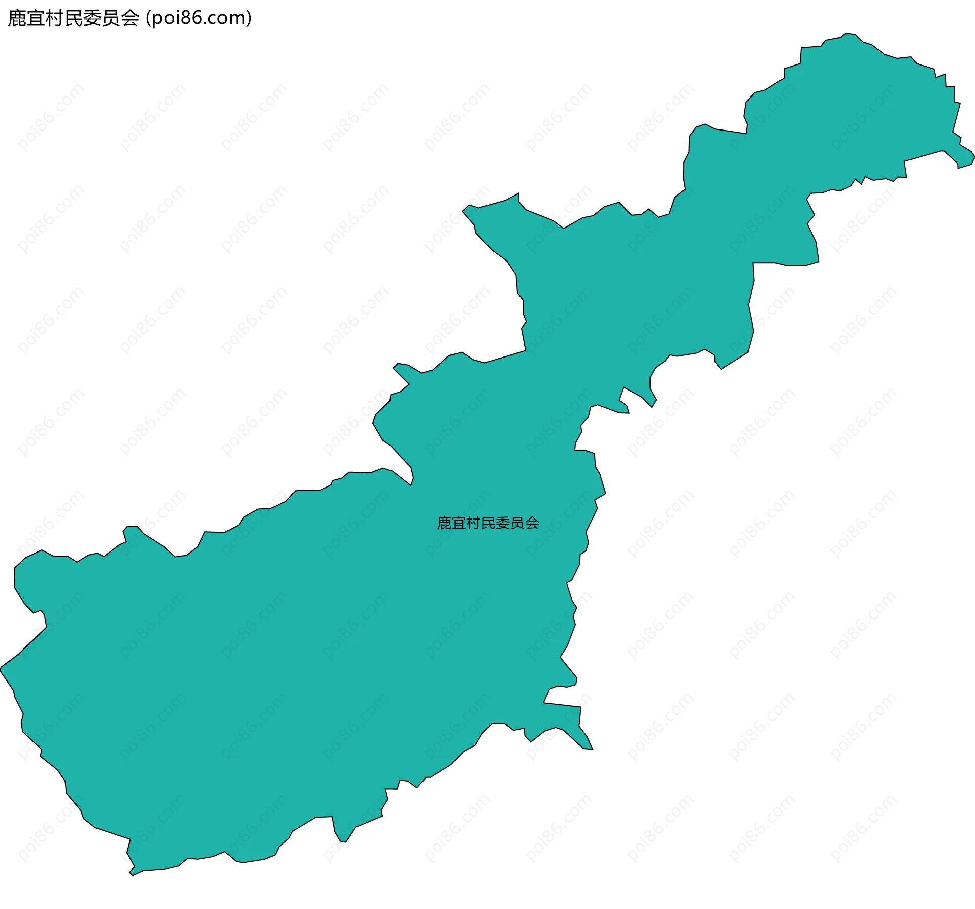 鹿宜村民委员会边界地图