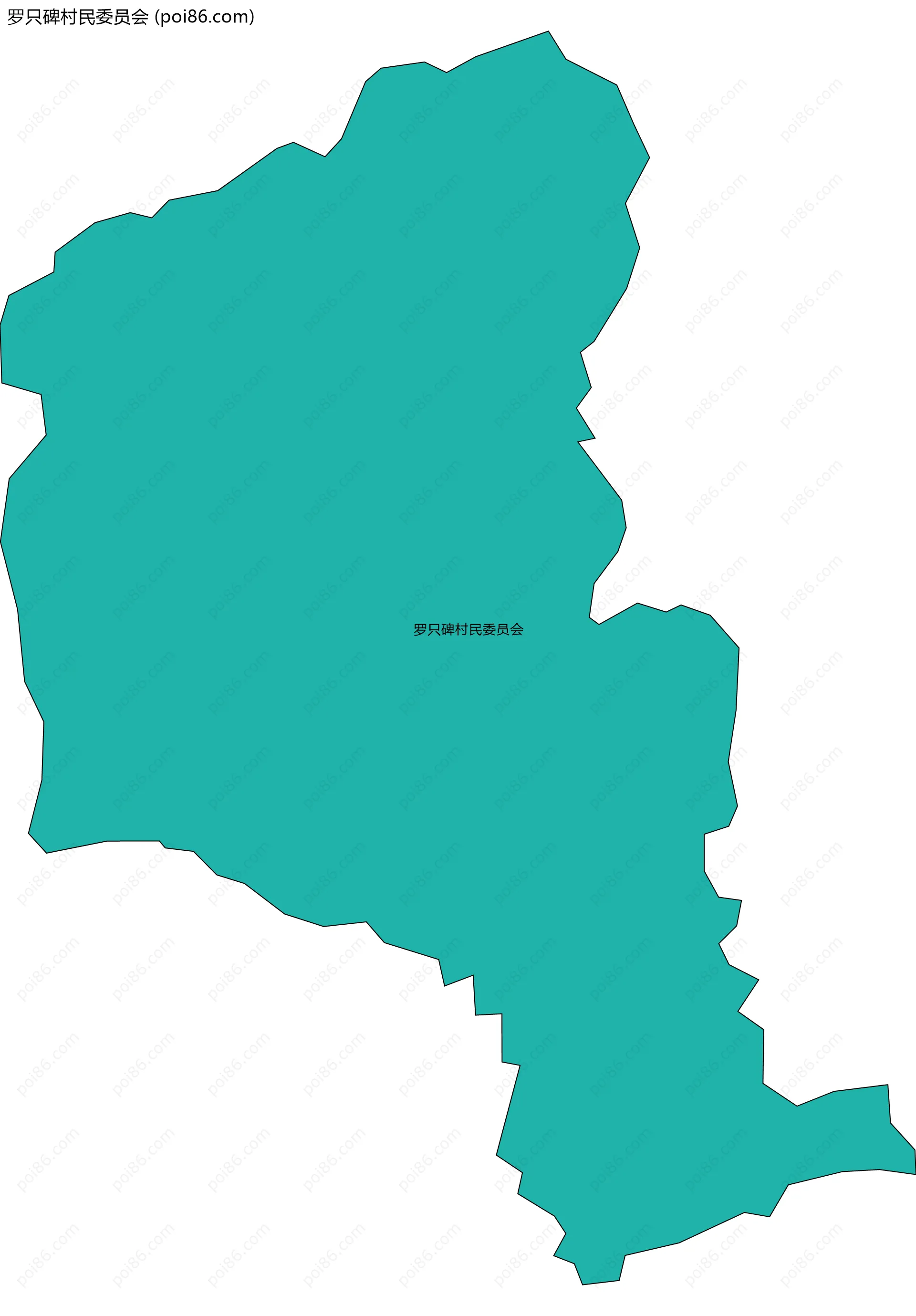 罗只碑村民委员会边界地图