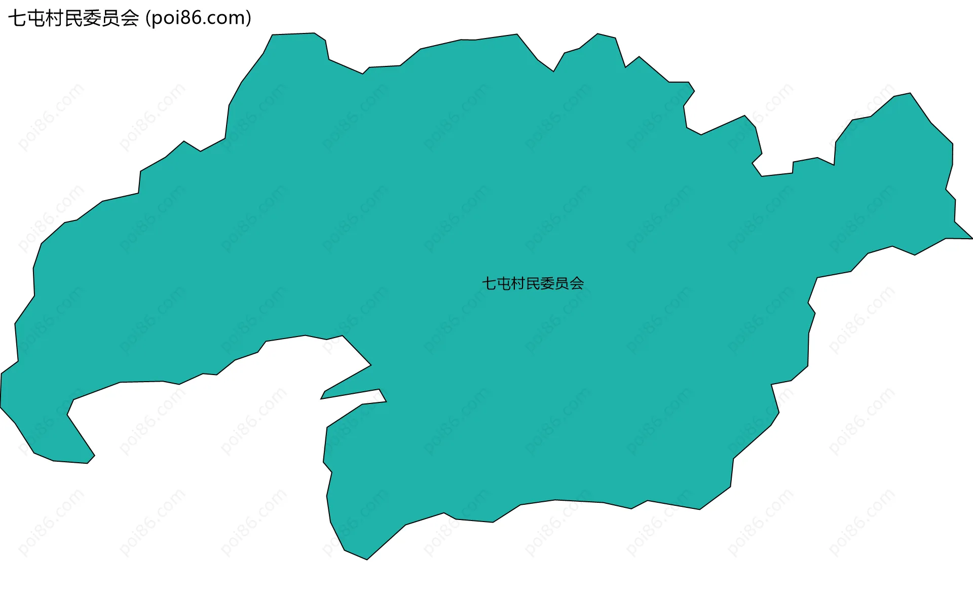 七屯村民委员会边界地图