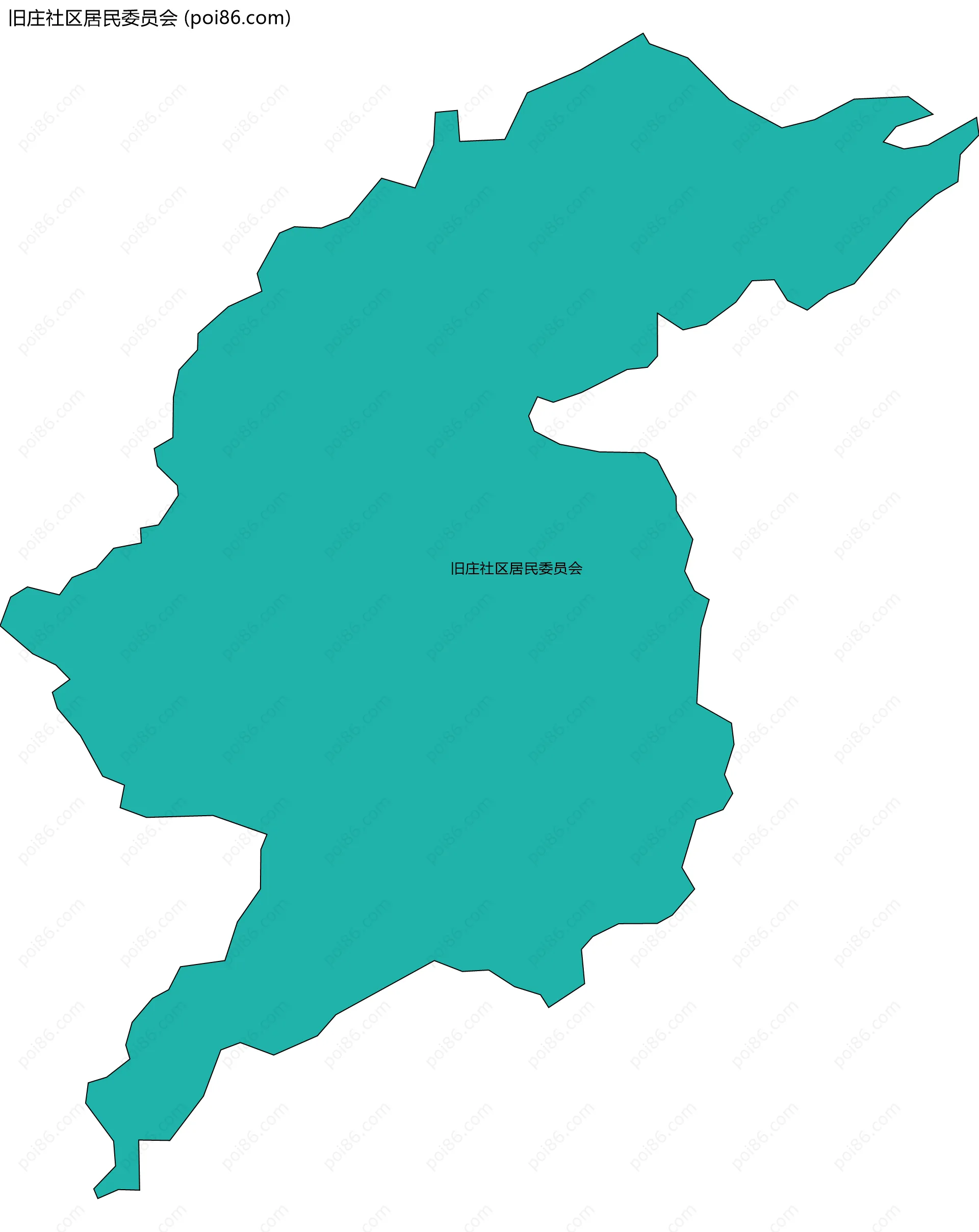 旧庄社区居民委员会边界地图