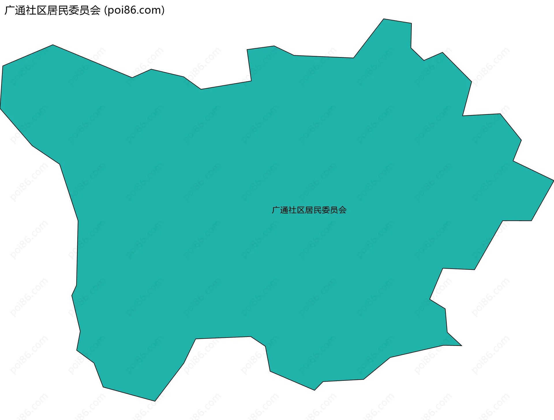 广通社区居民委员会边界地图