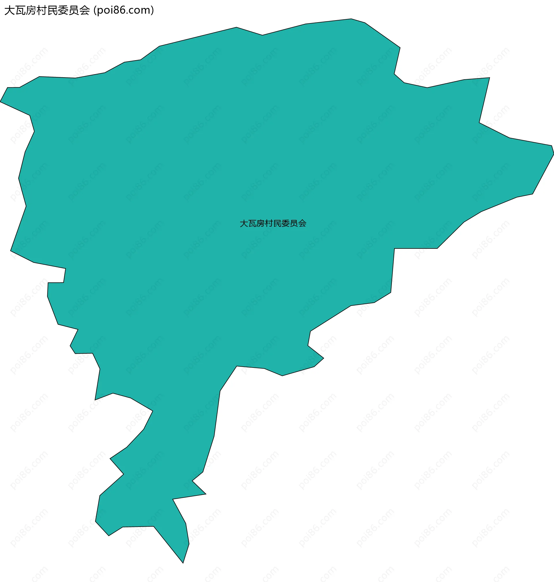 大瓦房村民委员会边界地图