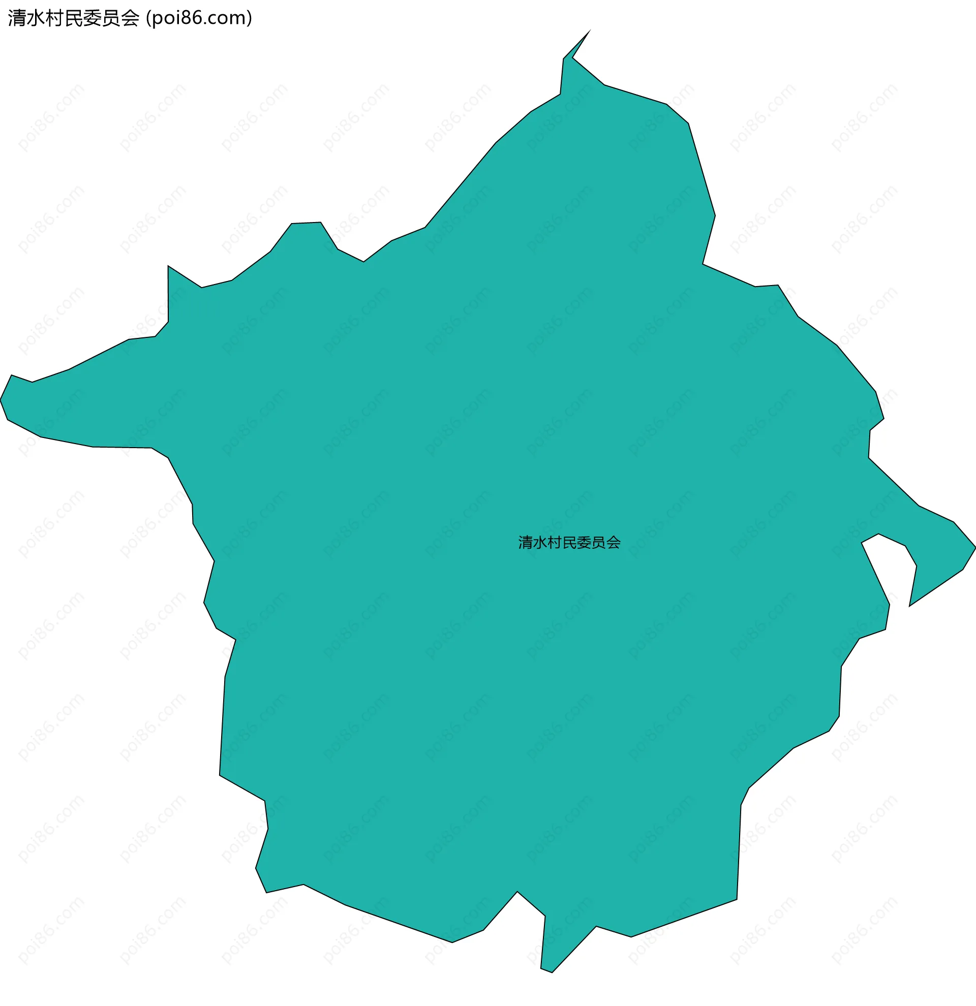 清水村民委员会边界地图