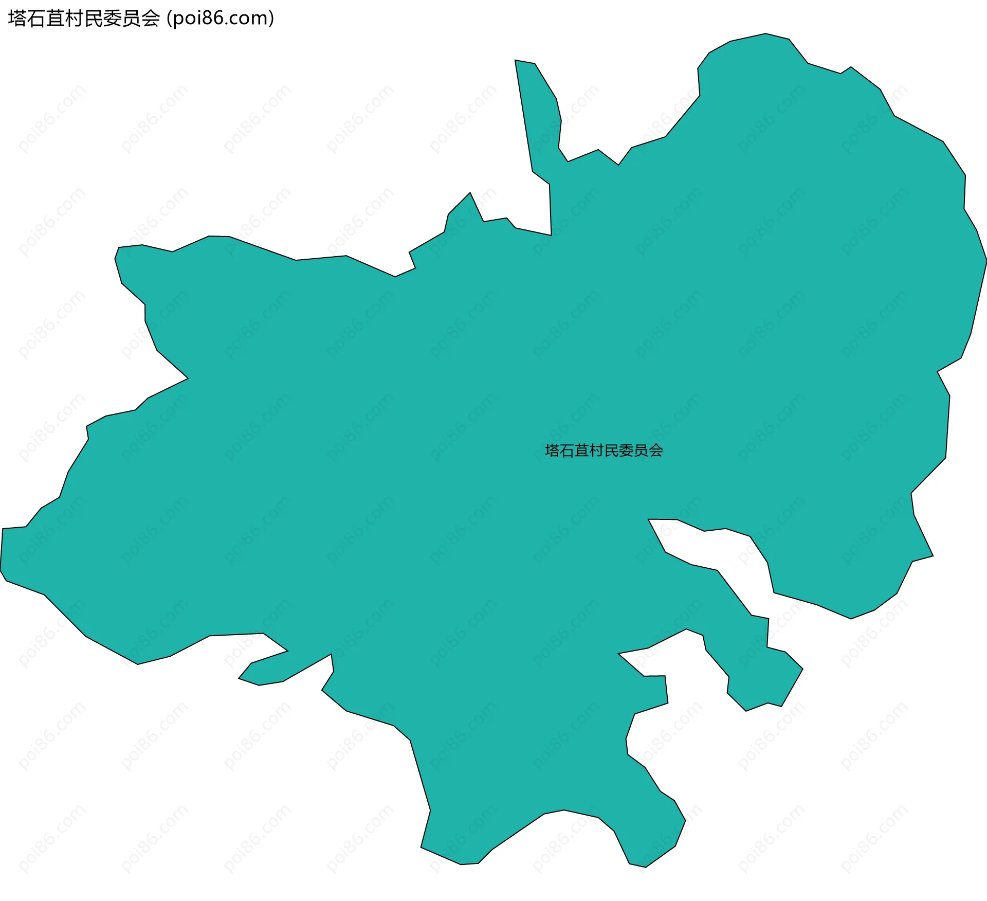 塔石苴村民委员会边界地图