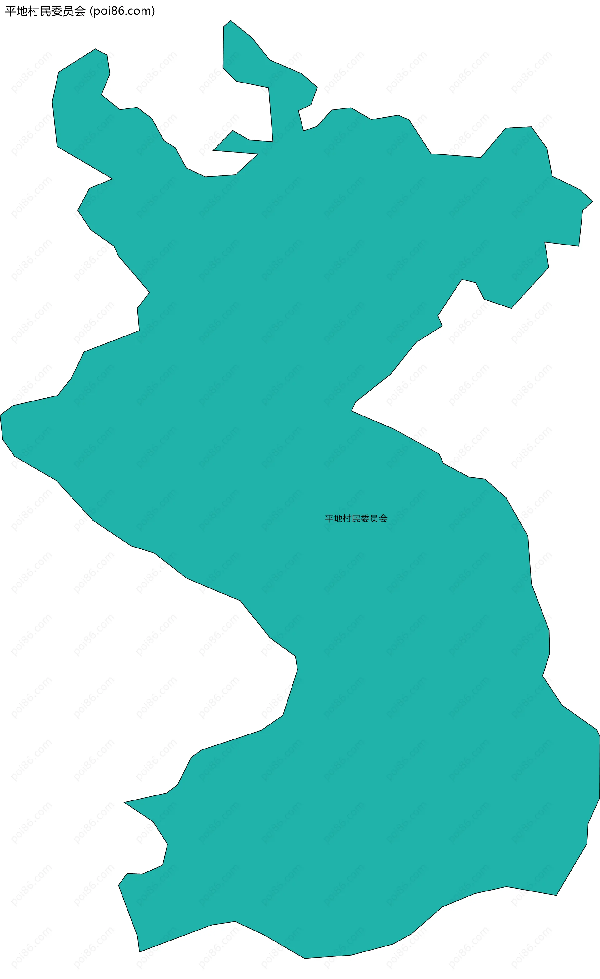 平地村民委员会边界地图