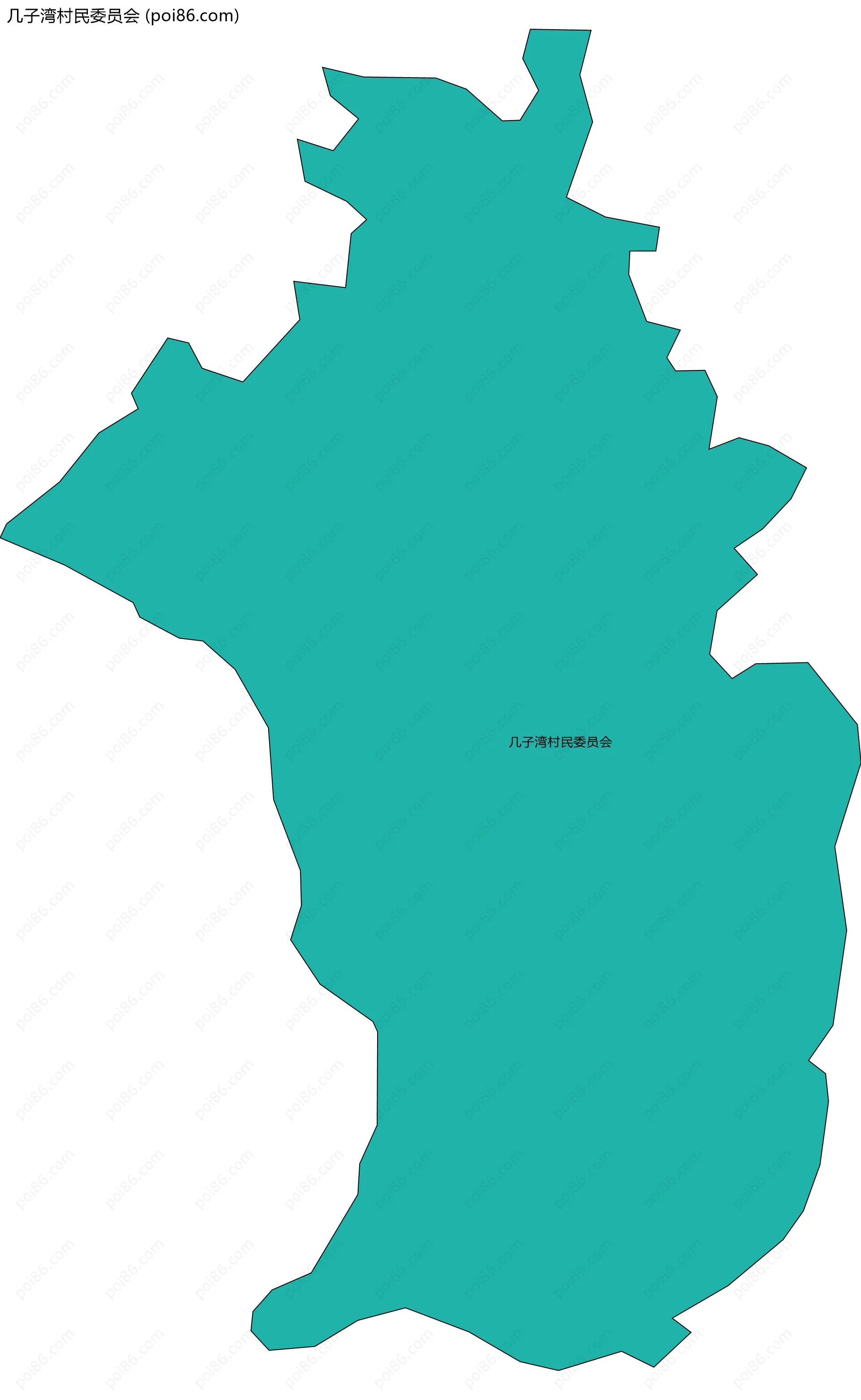 几子湾村民委员会边界地图