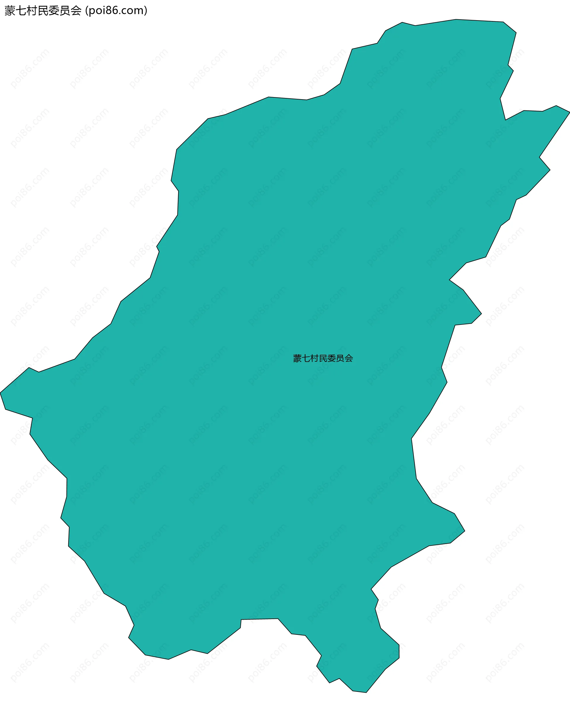 蒙七村民委员会边界地图