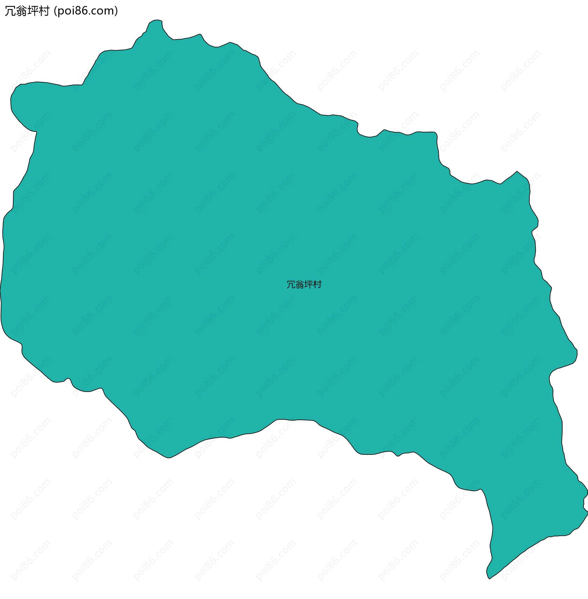 冗翁坪村边界地图