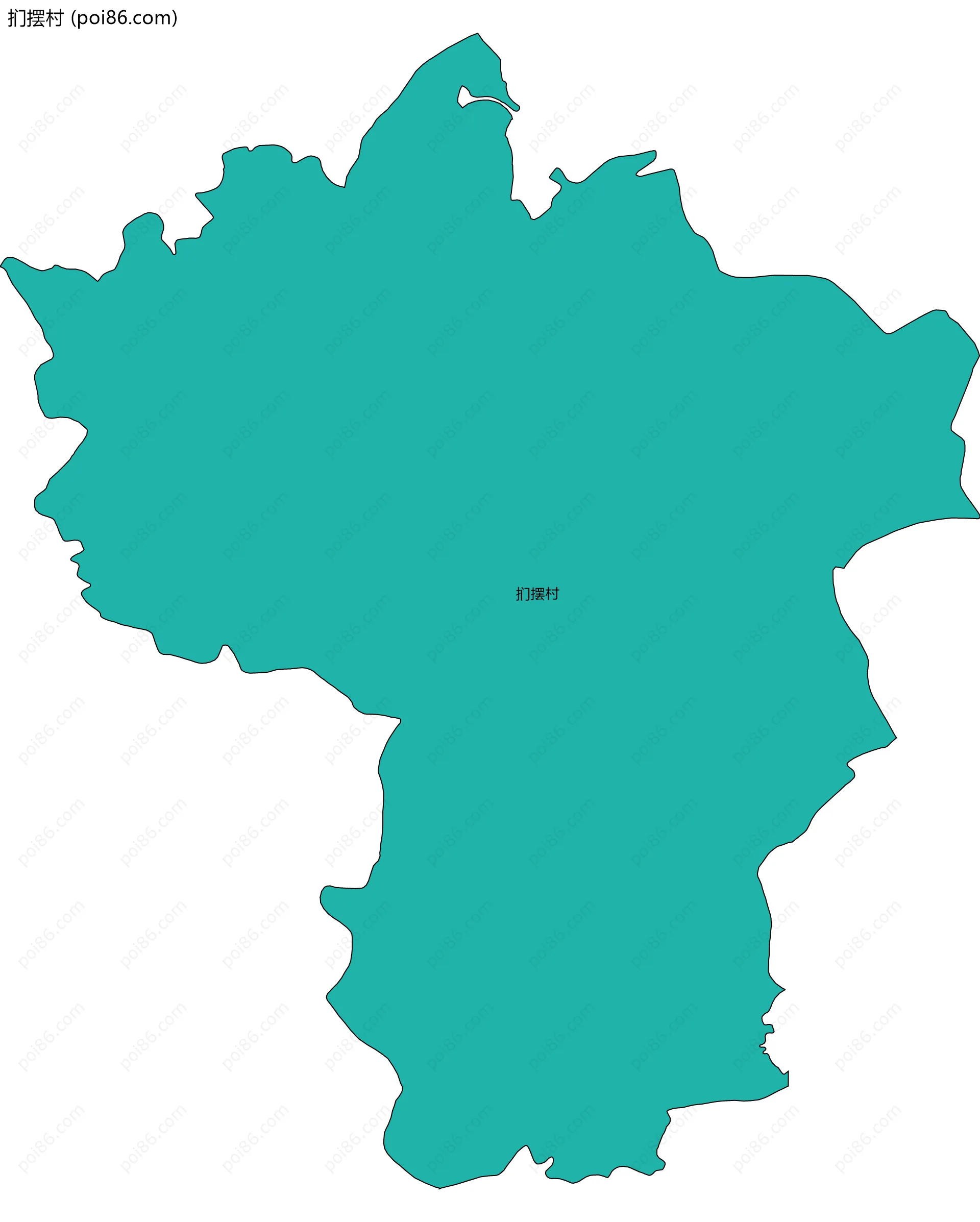 扪摆村边界地图