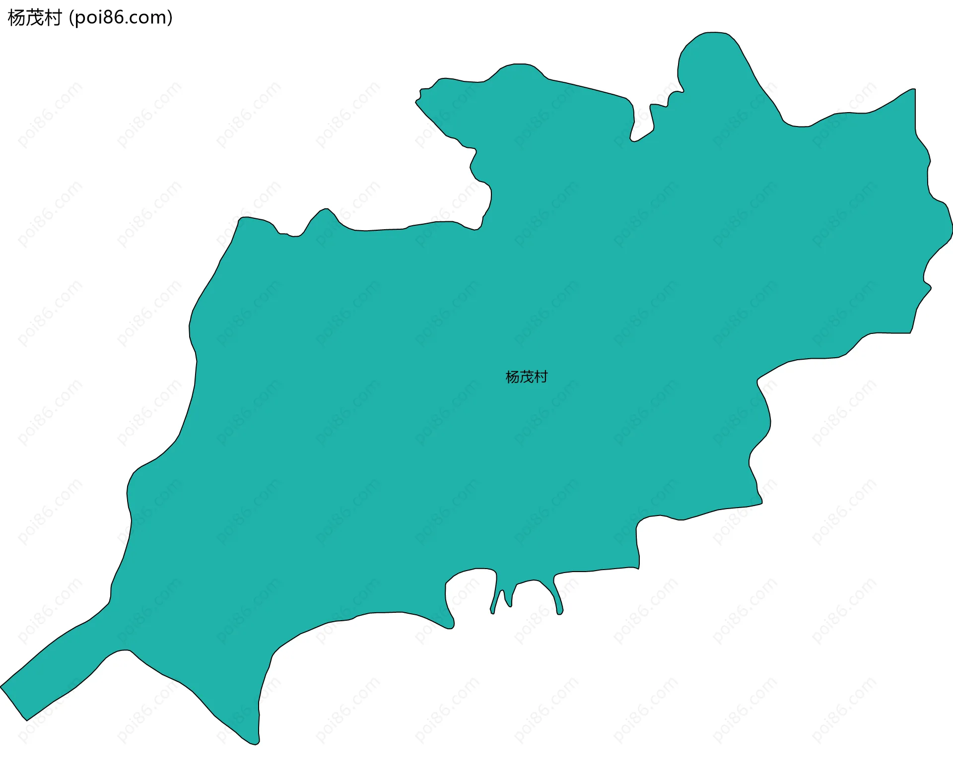 杨茂村边界地图