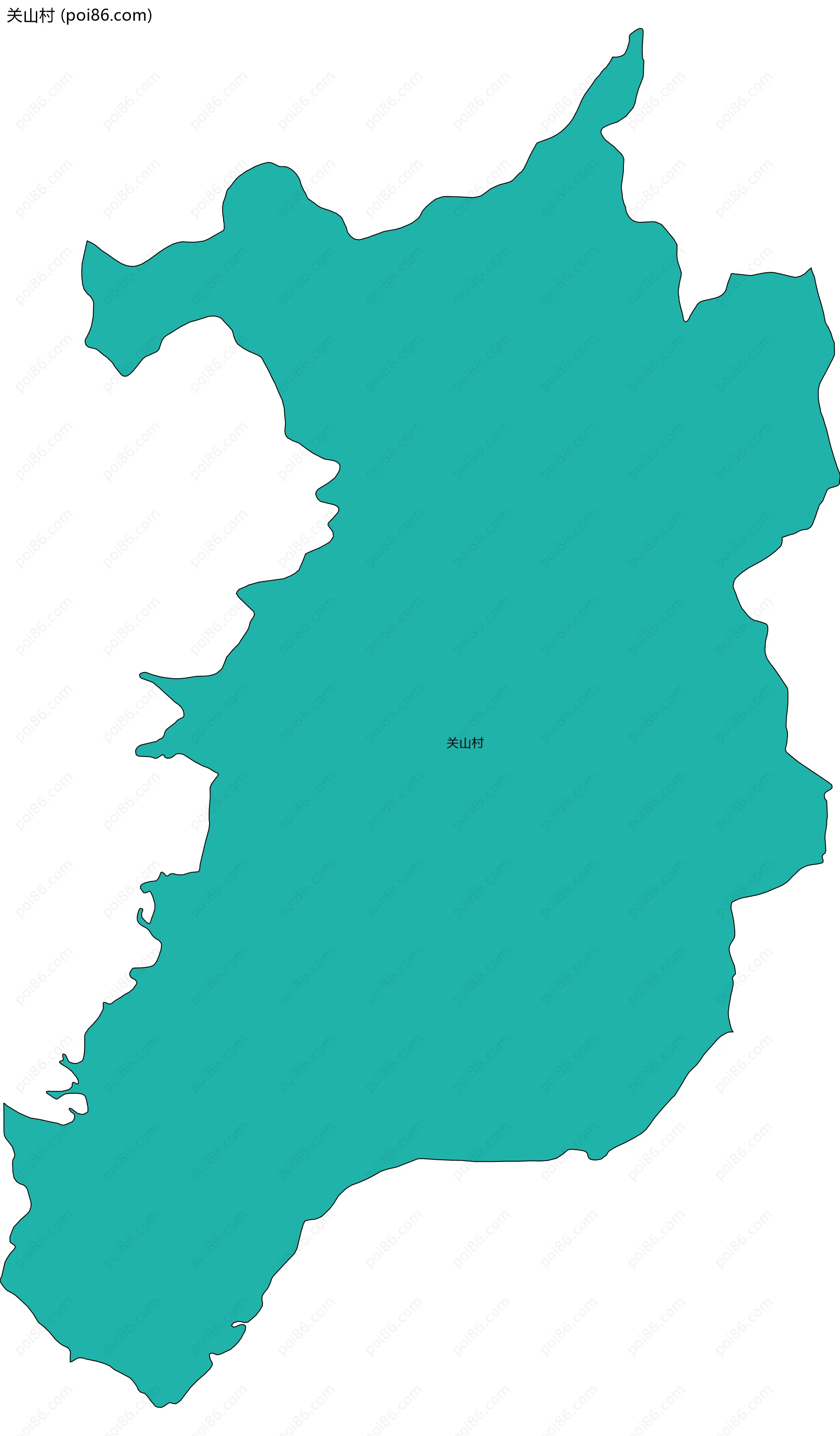 关山村边界地图