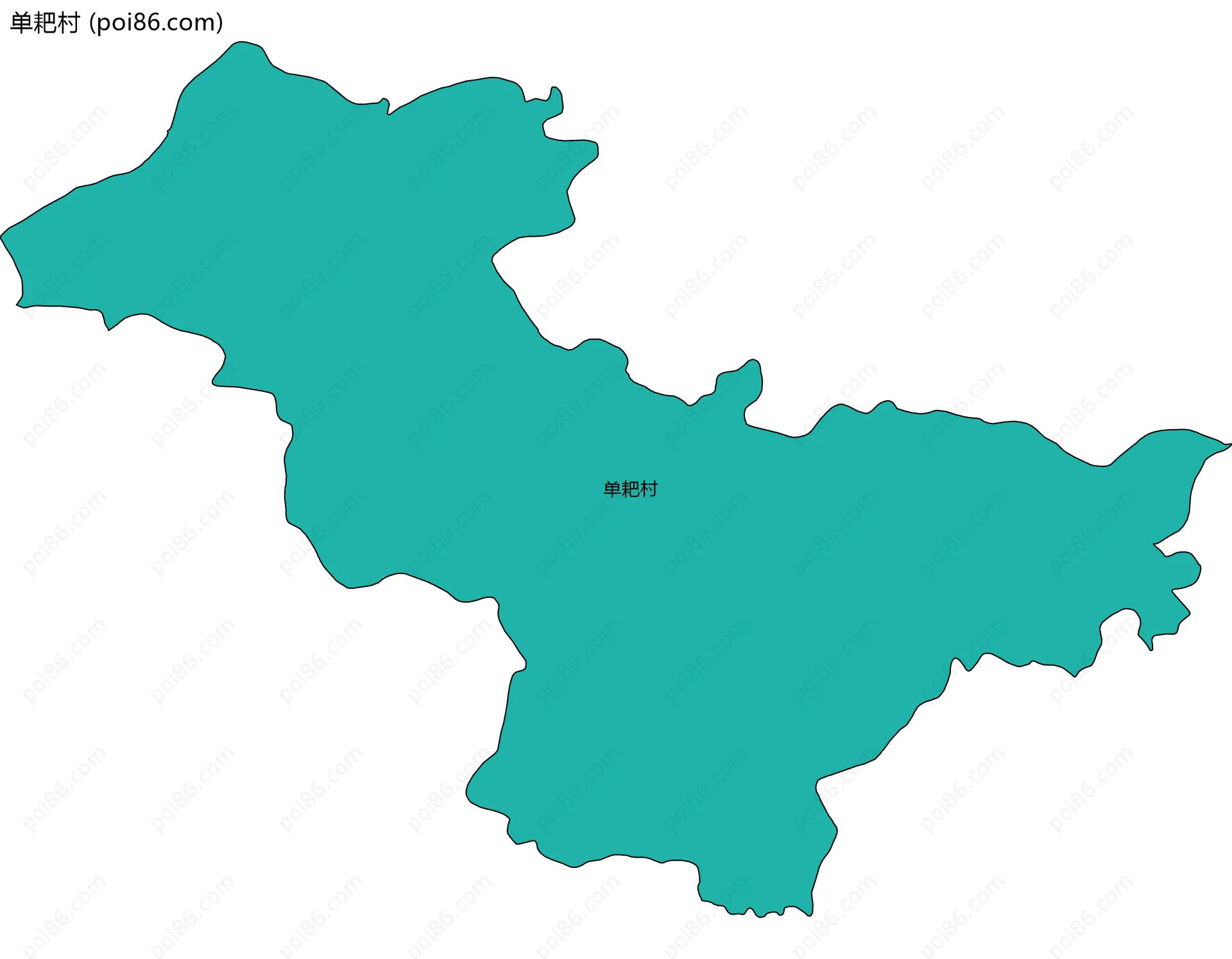 单耙村边界地图
