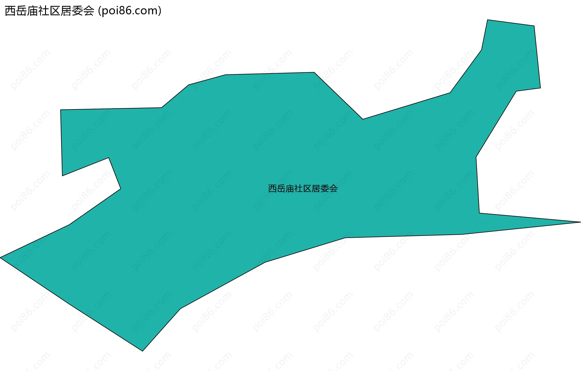 西岳庙社区居委会边界地图