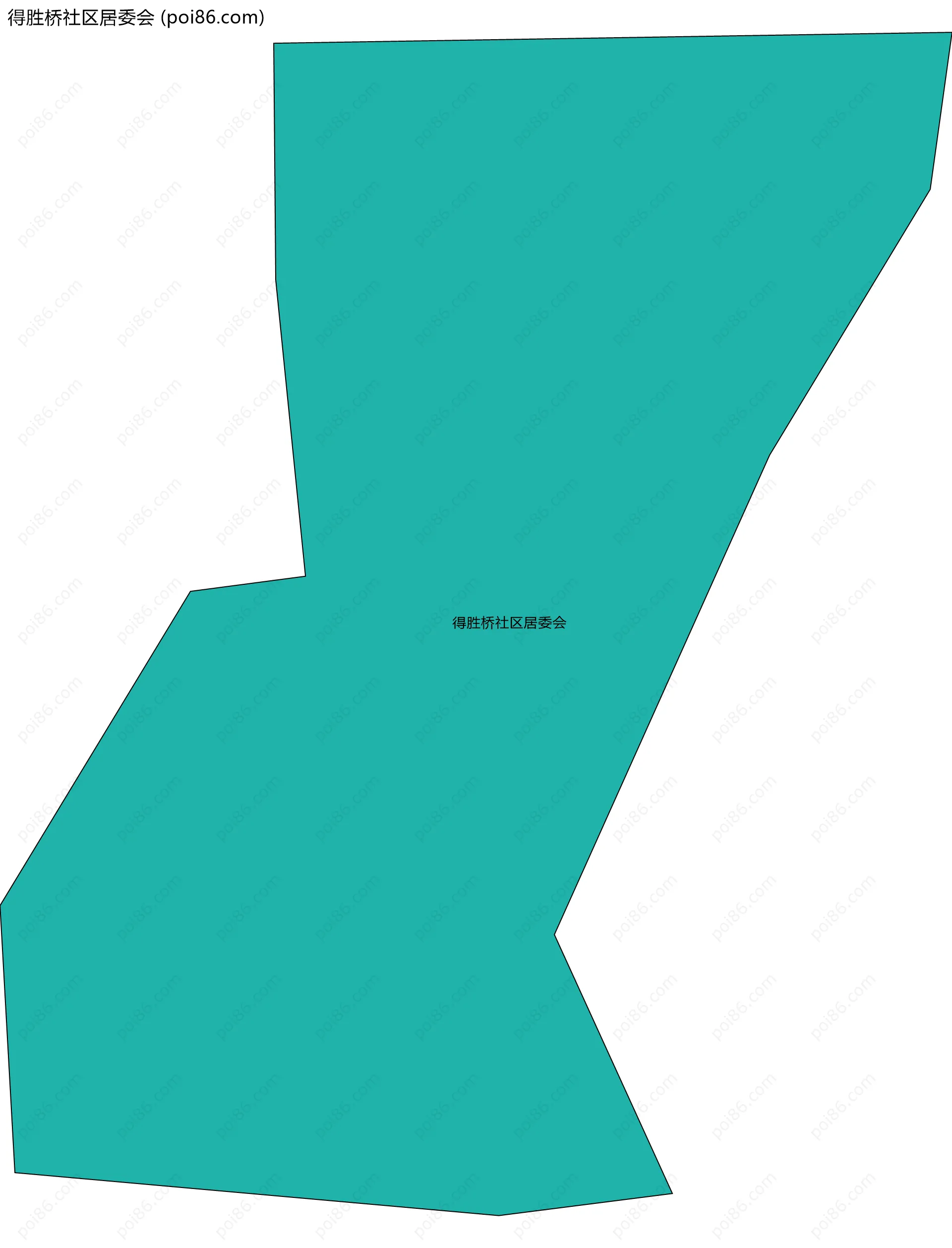 得胜桥社区居委会边界地图