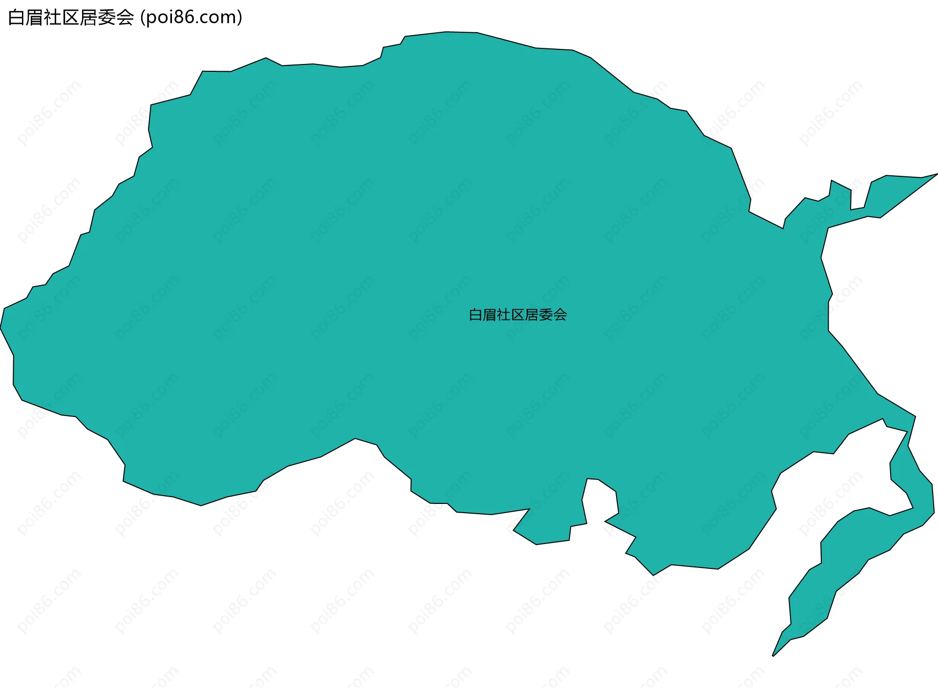 白眉社区居委会边界地图