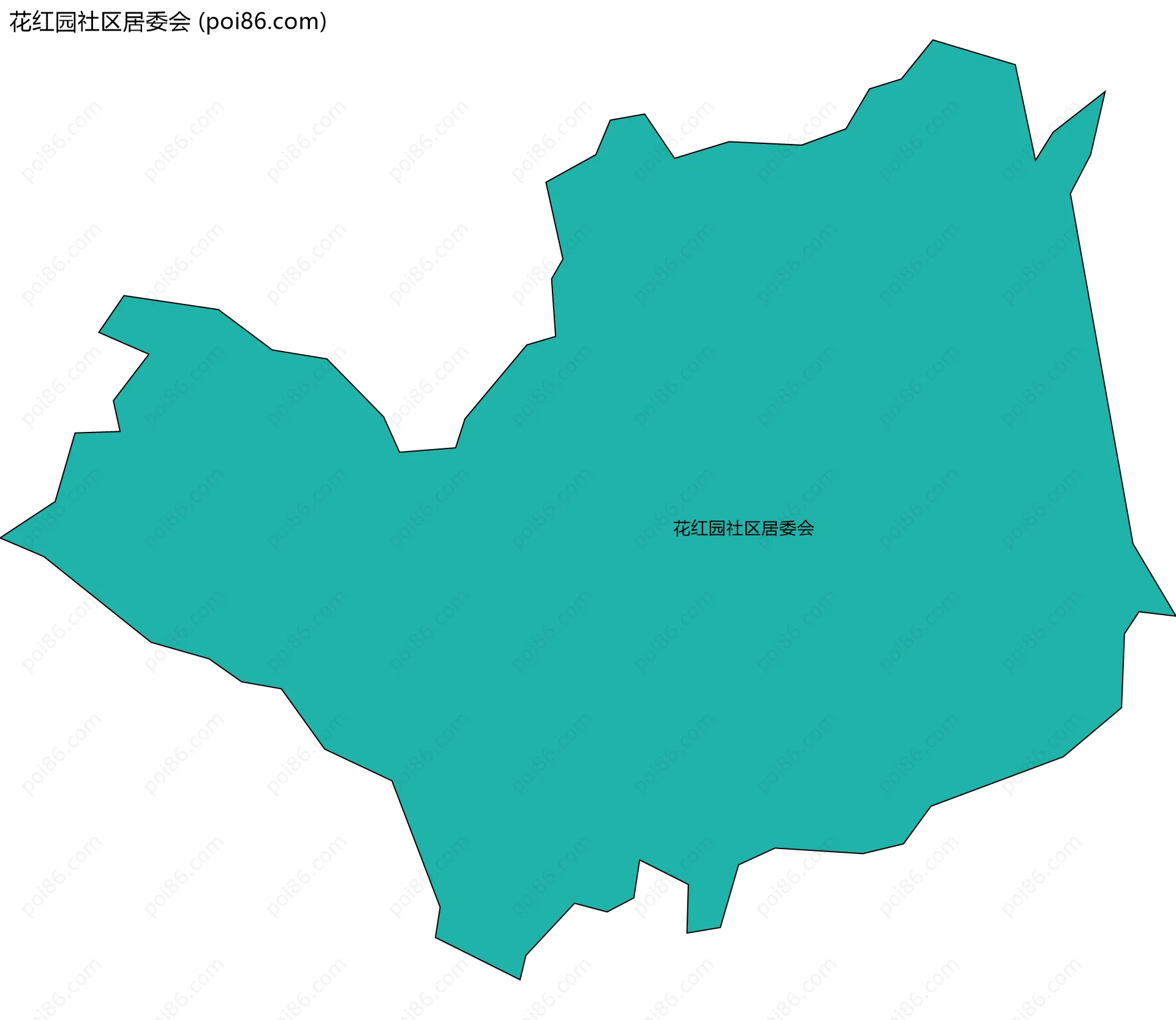 花红园社区居委会边界地图