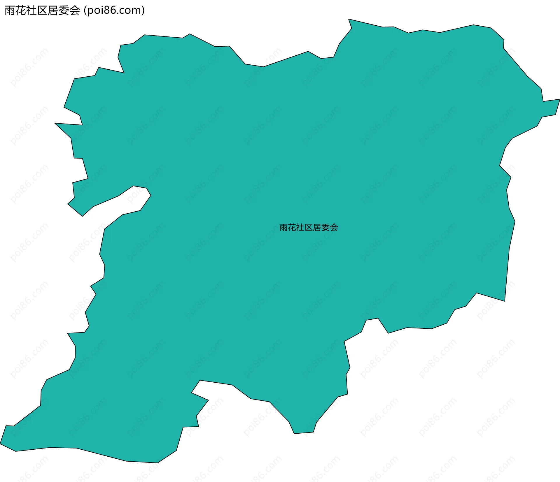 雨花社区居委会边界地图