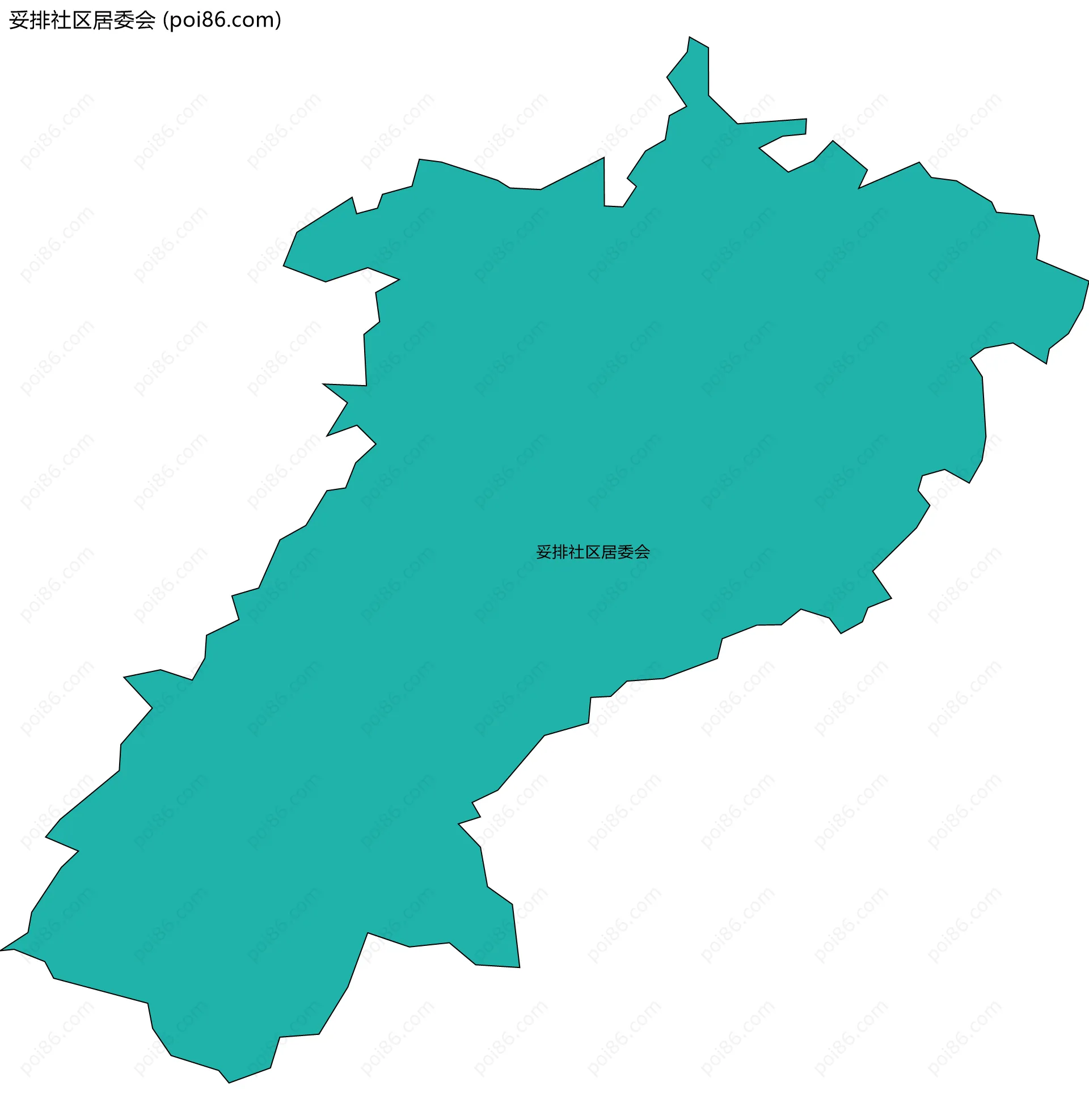 妥排社区居委会边界地图