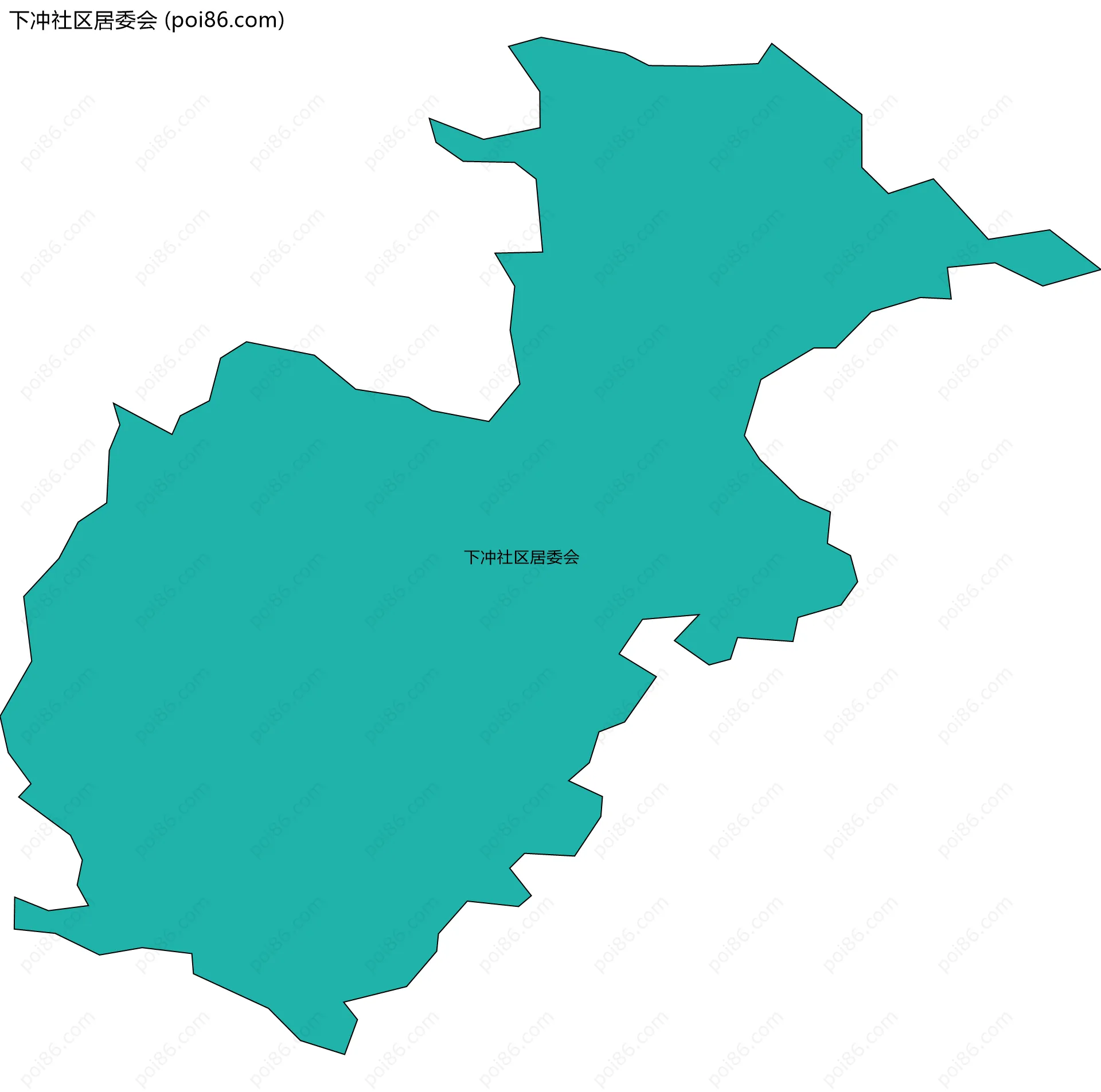 下冲社区居委会边界地图