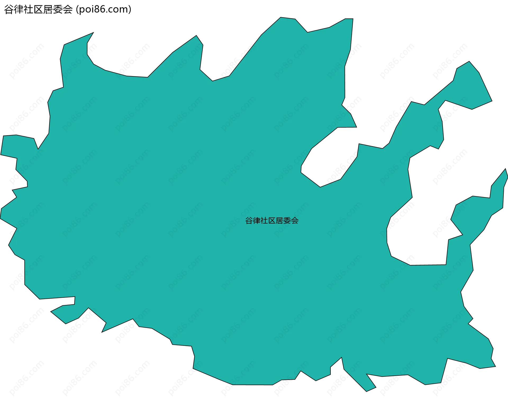 谷律社区居委会边界地图