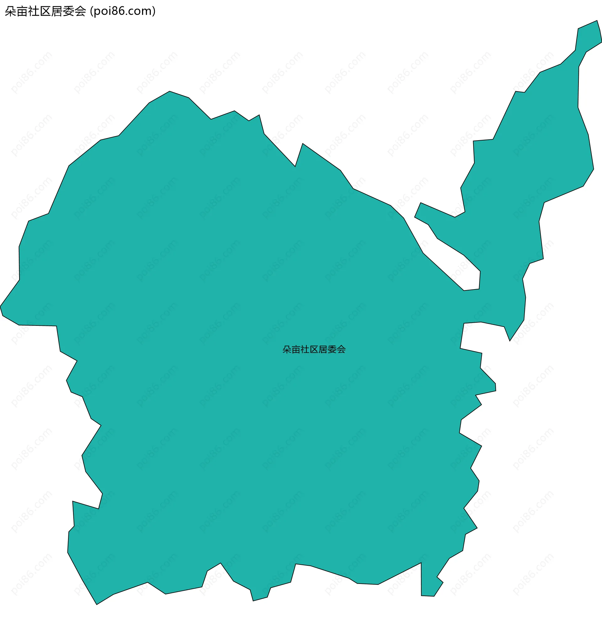 朵亩社区居委会边界地图