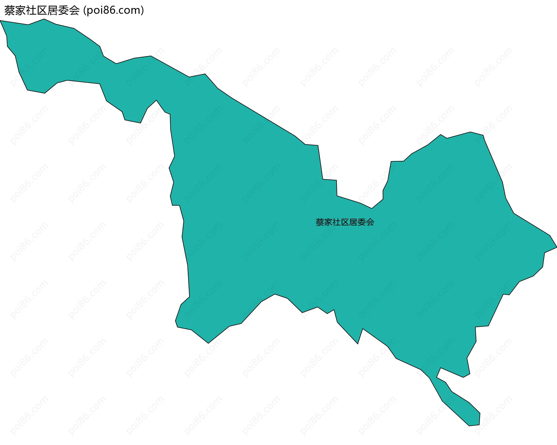 蔡家社区居委会边界地图