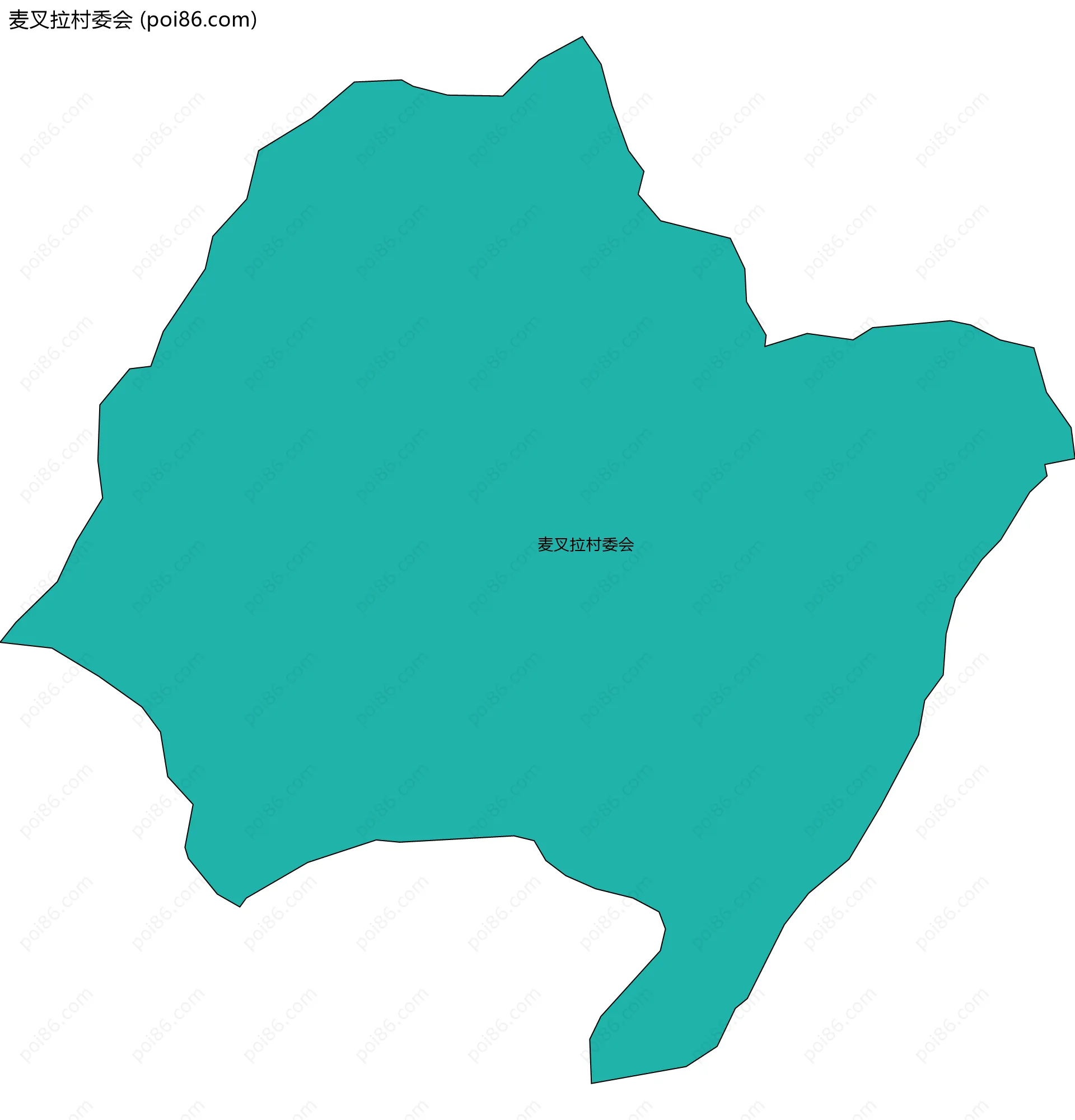 麦叉拉村委会边界地图