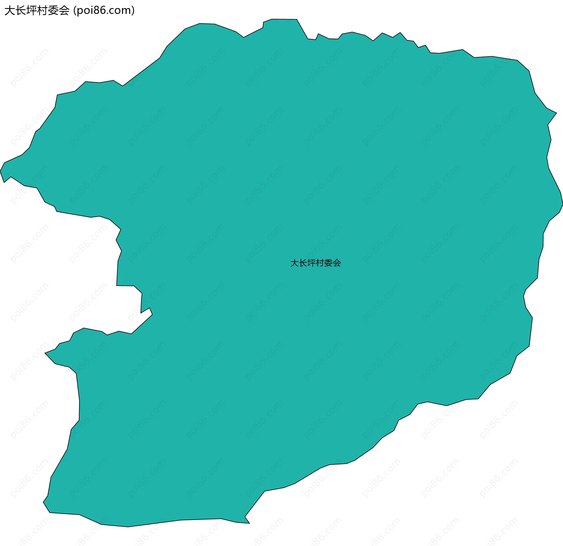 大长坪村委会边界地图