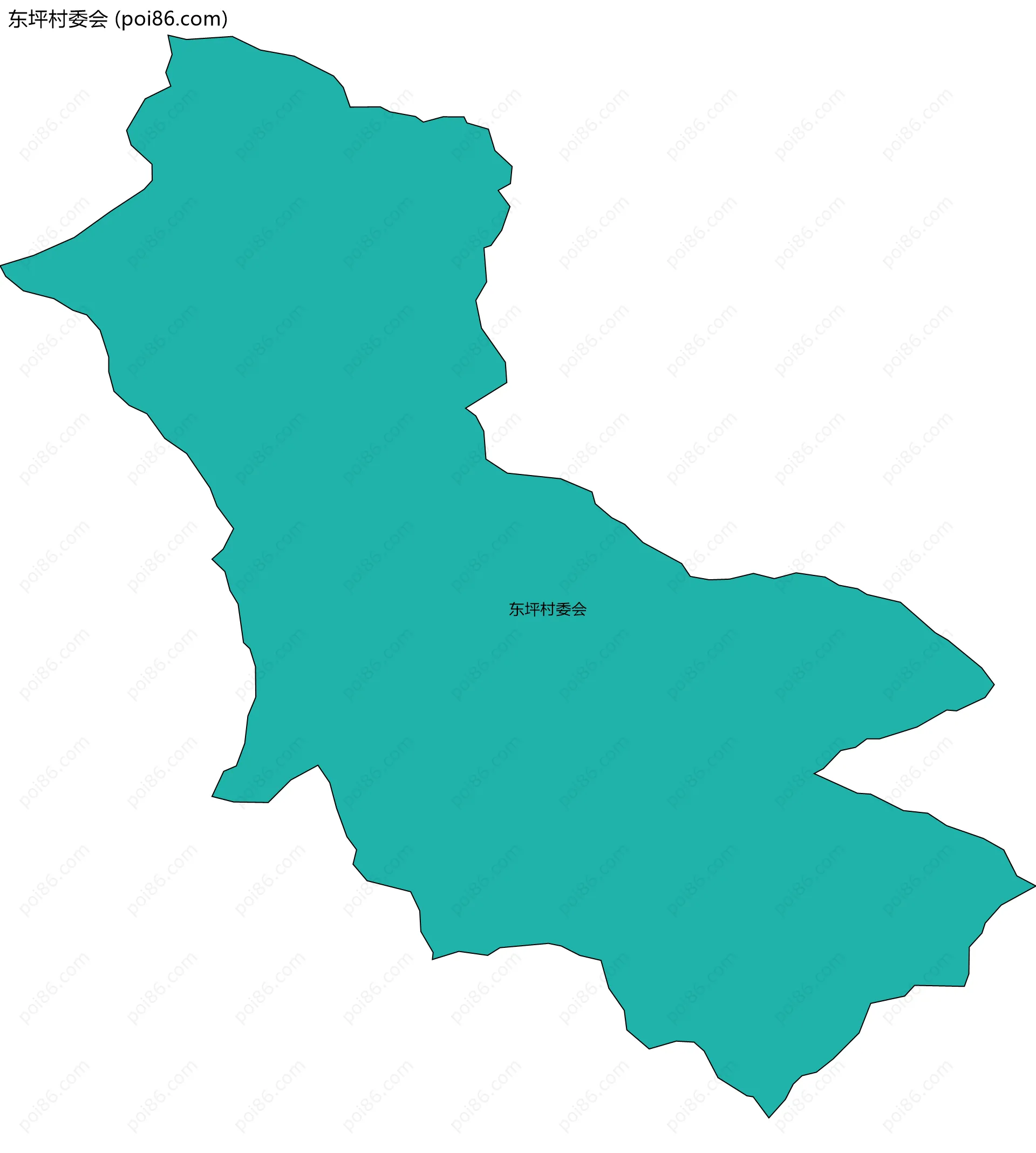 东坪村委会边界地图