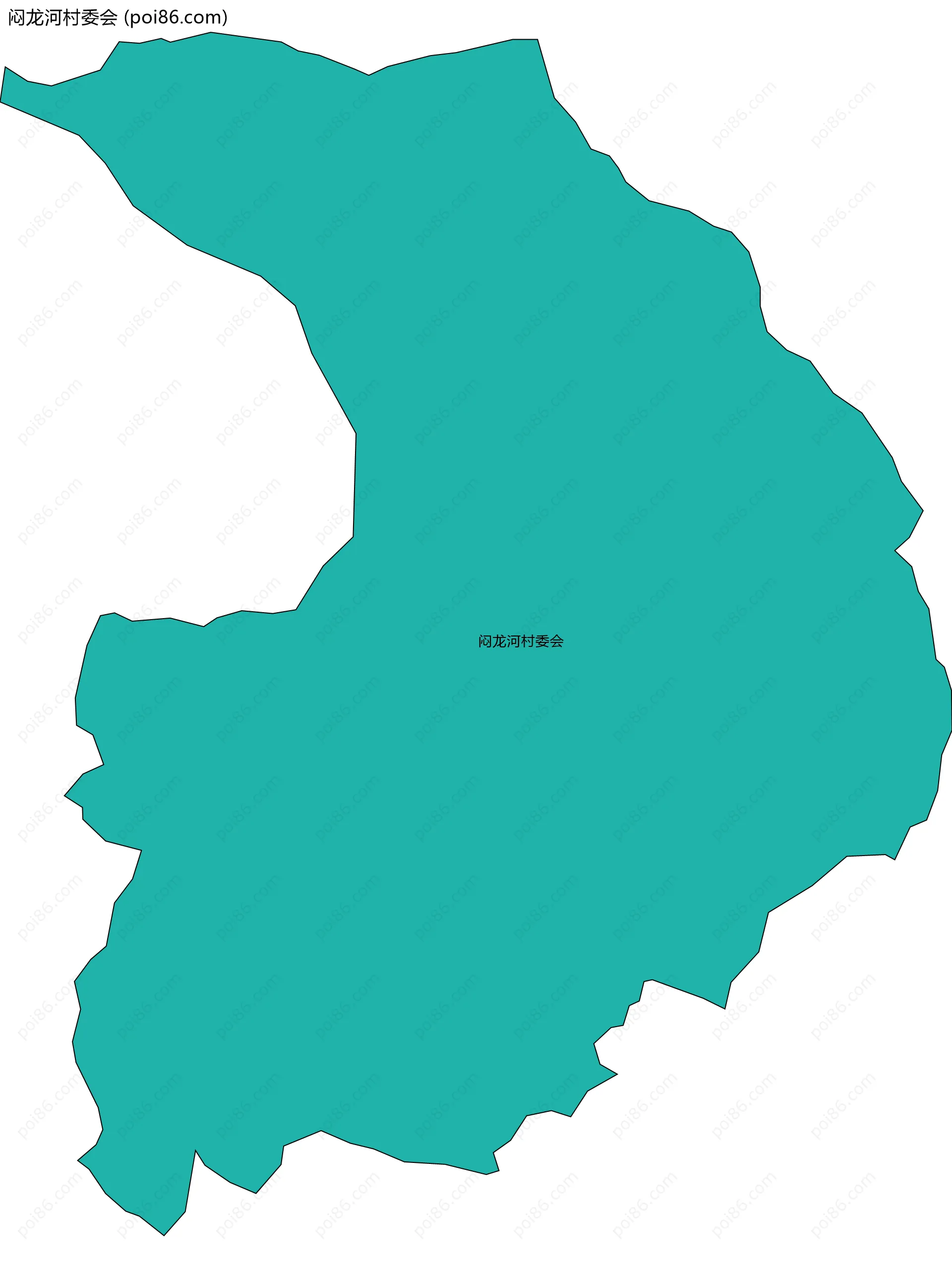 闷龙河村委会边界地图