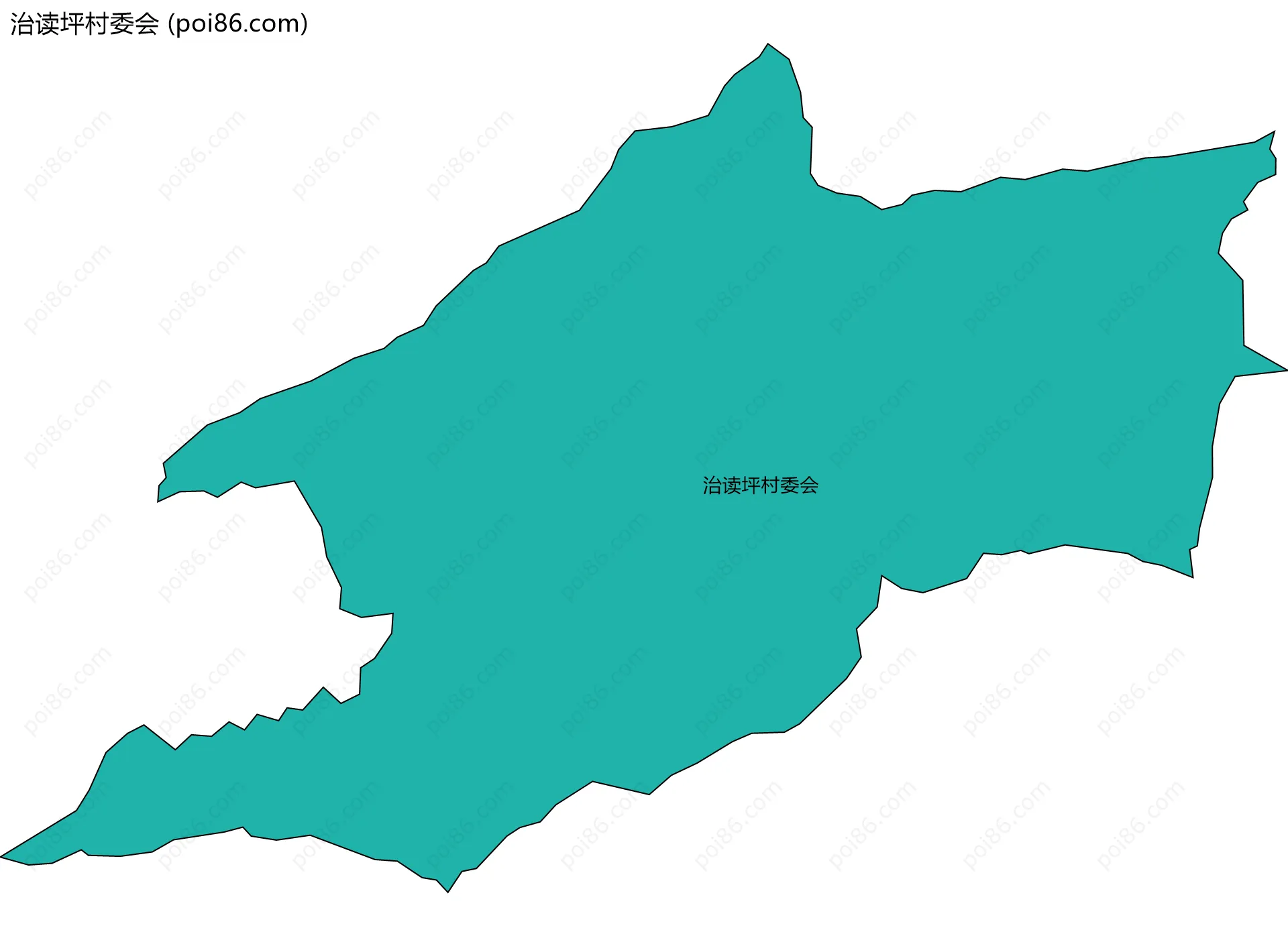治读坪村委会边界地图