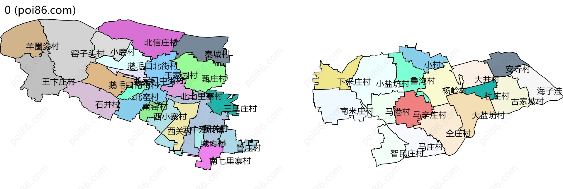 0边界地图(五级行政区划)