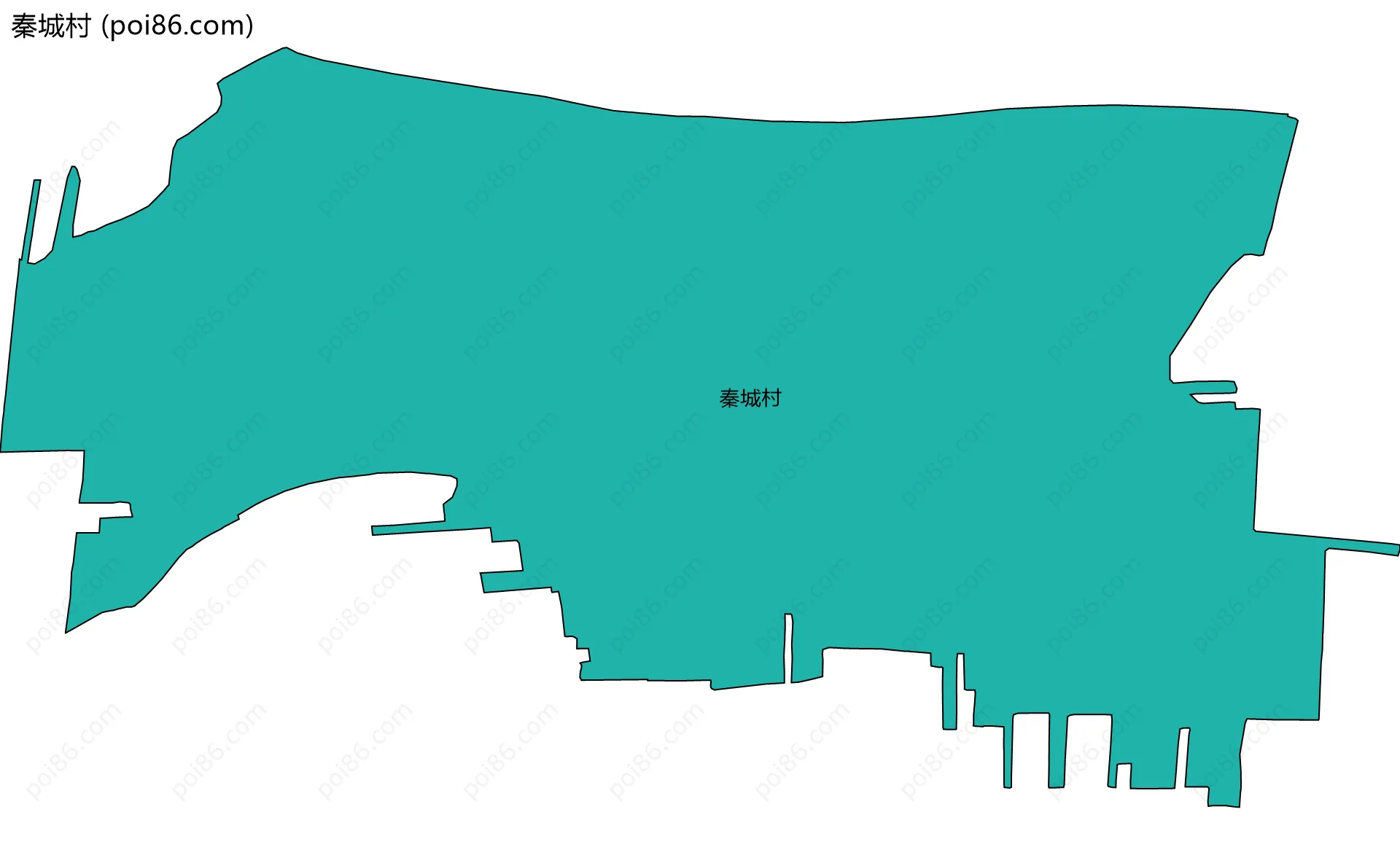 秦城村边界地图