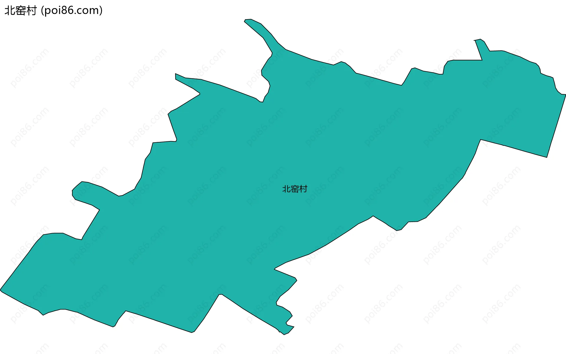 北窑村边界地图