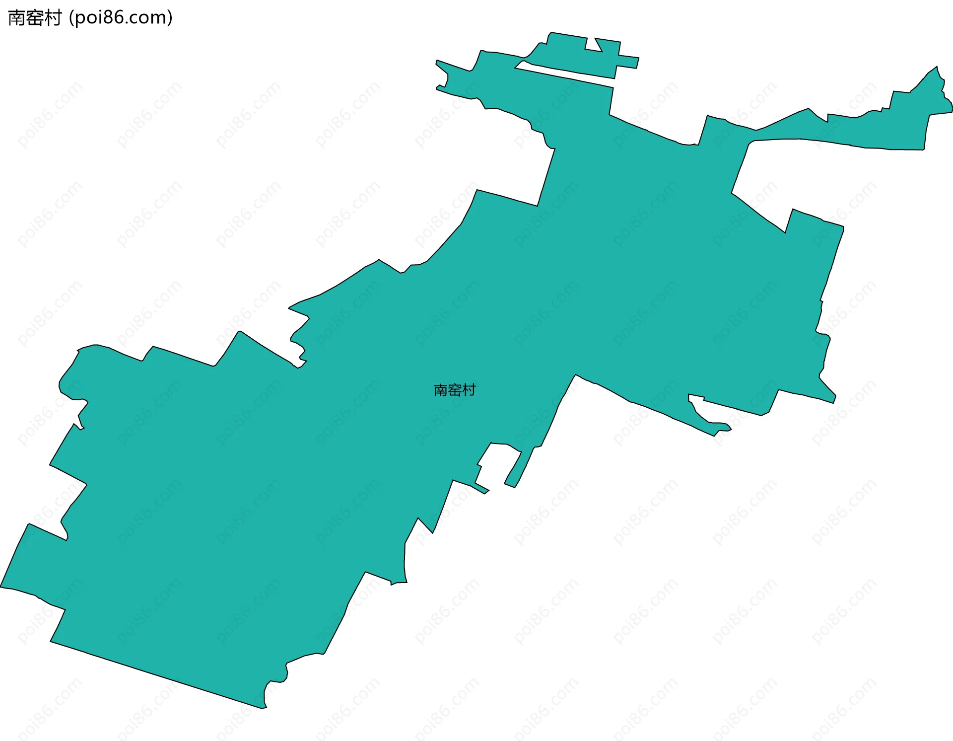 南窑村边界地图