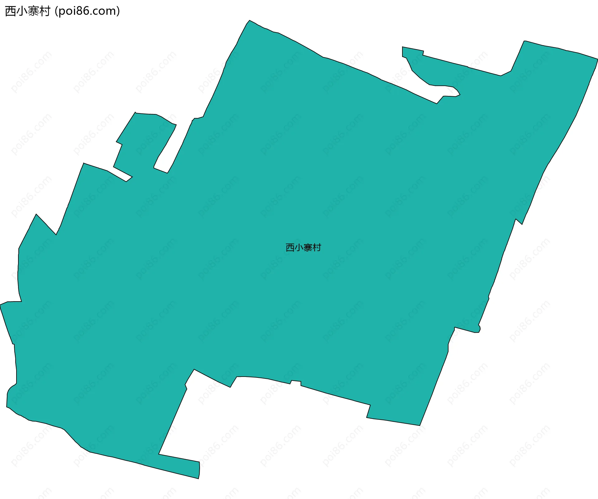 西小寨村边界地图