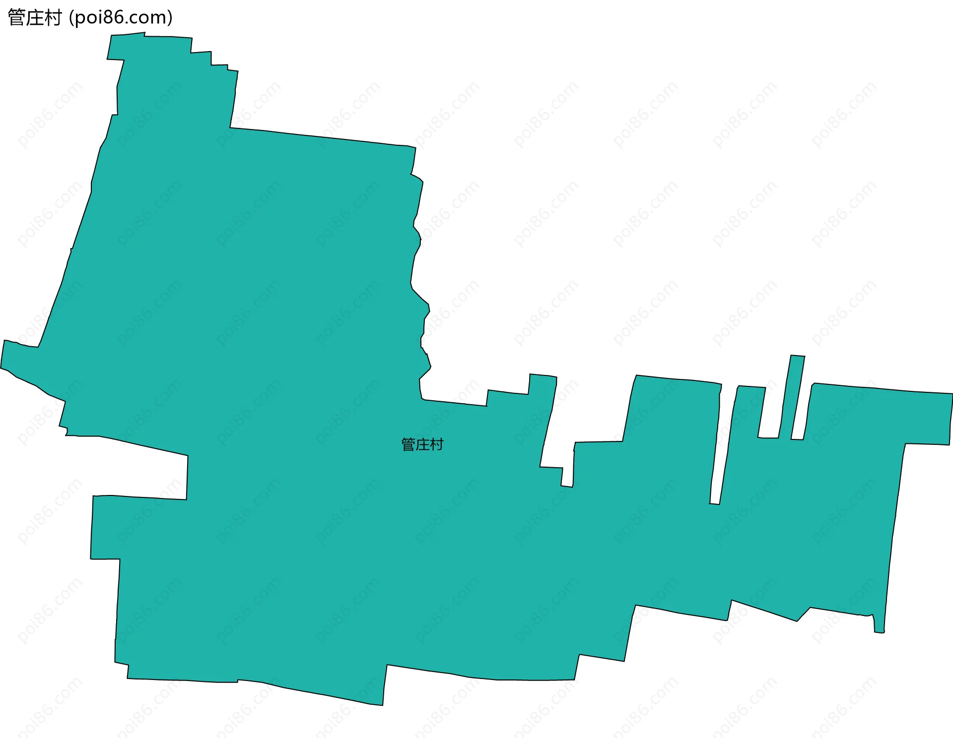 管庄村边界地图